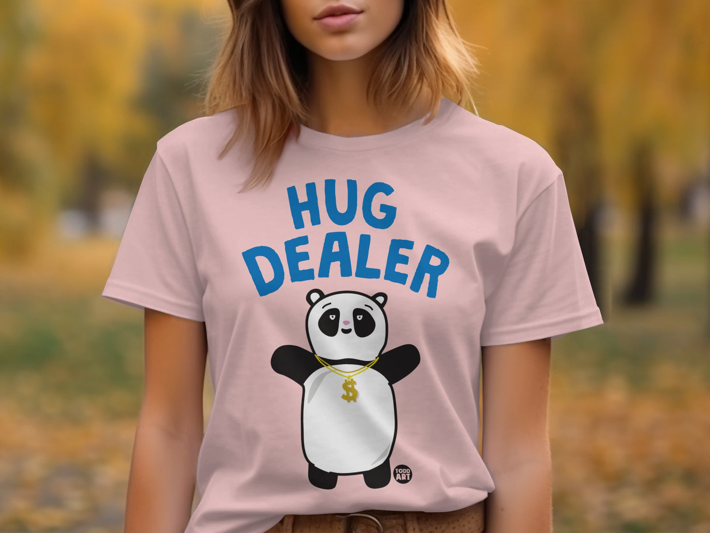Cute Panda Hug Dealer Graphic Tee Shirt product