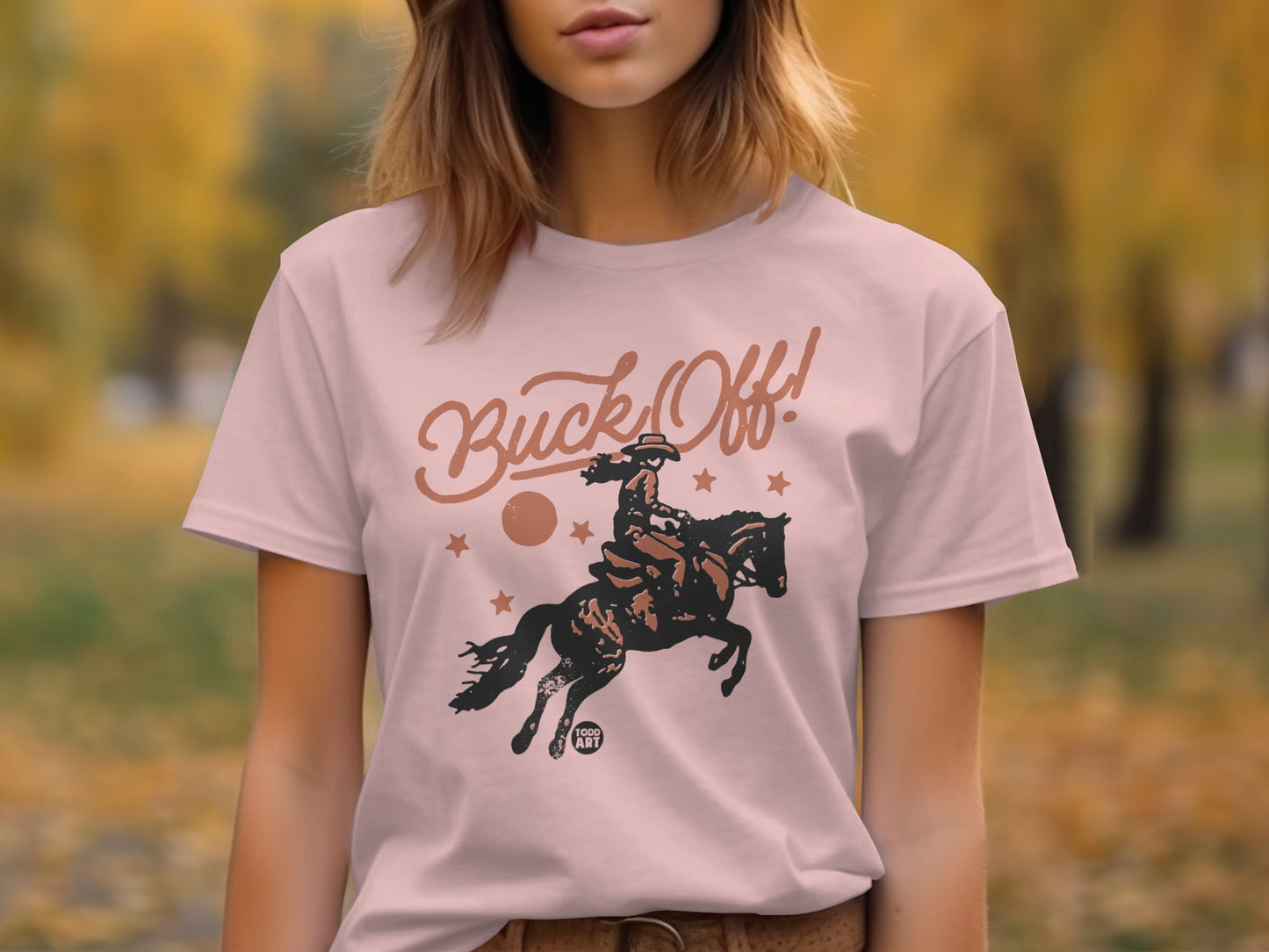 Buck Off Horse and Rider Graphic T-shirt product