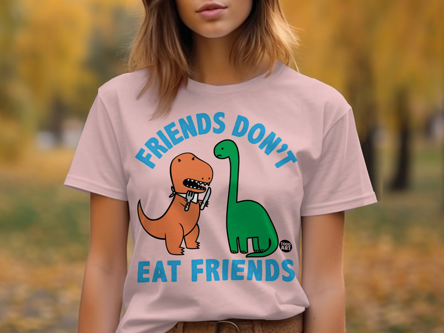 Friends Don't Eat Friends Dinosaur T-Shirt product type