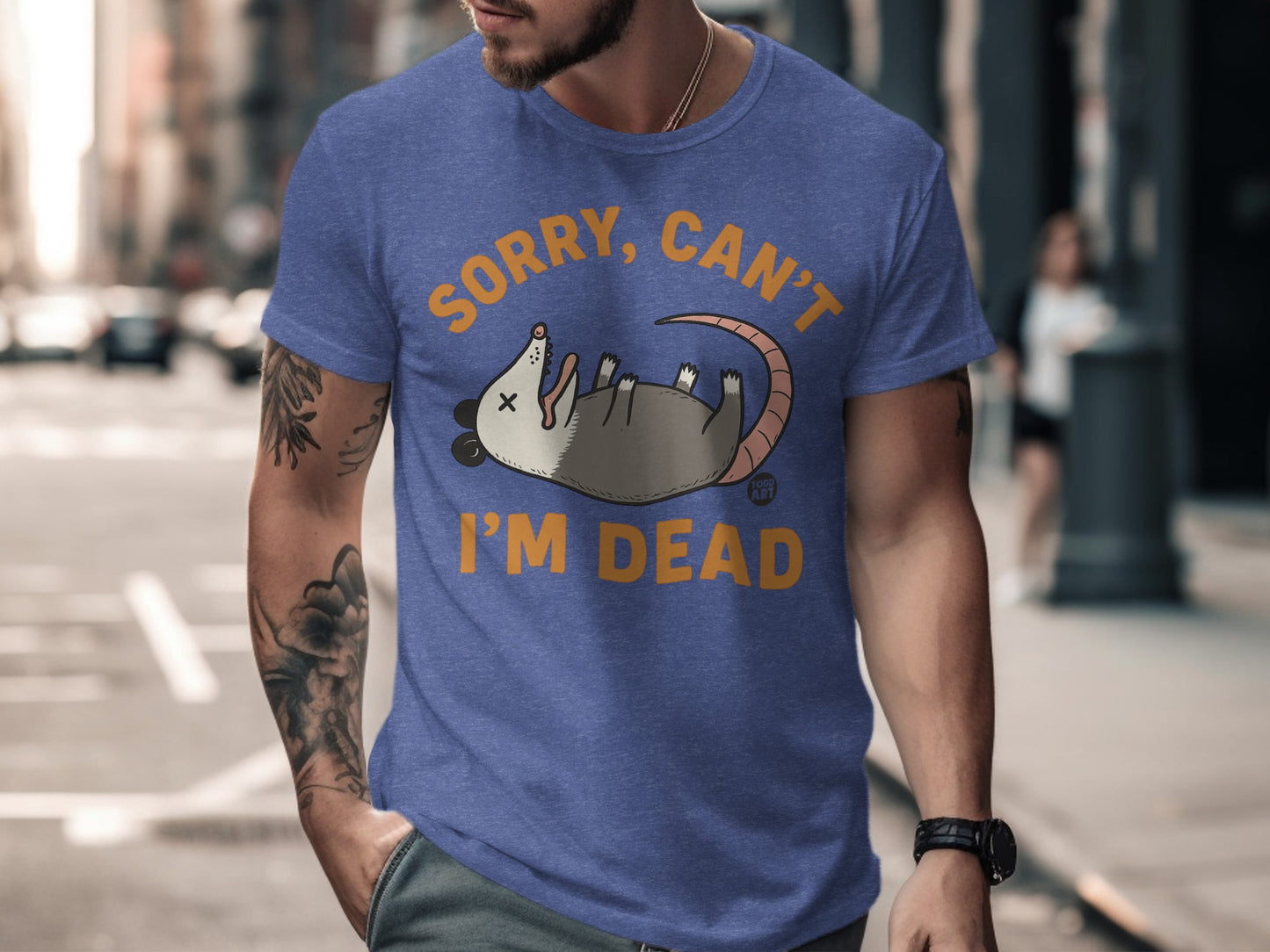 Sorry Can't I'm Dead Hilarious Graphic Tee