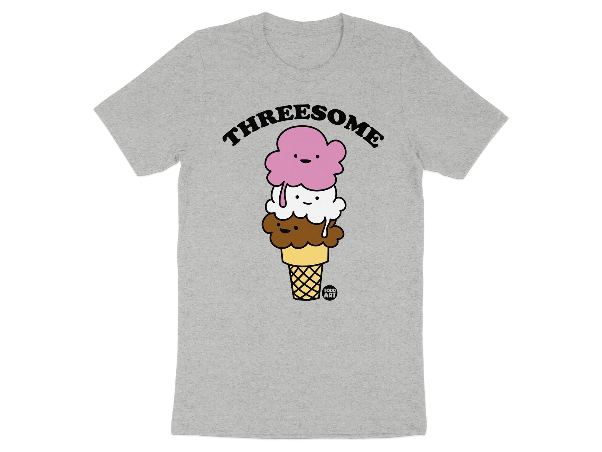 Threesome Cute Ice Cream Graphic Tee Shirt product