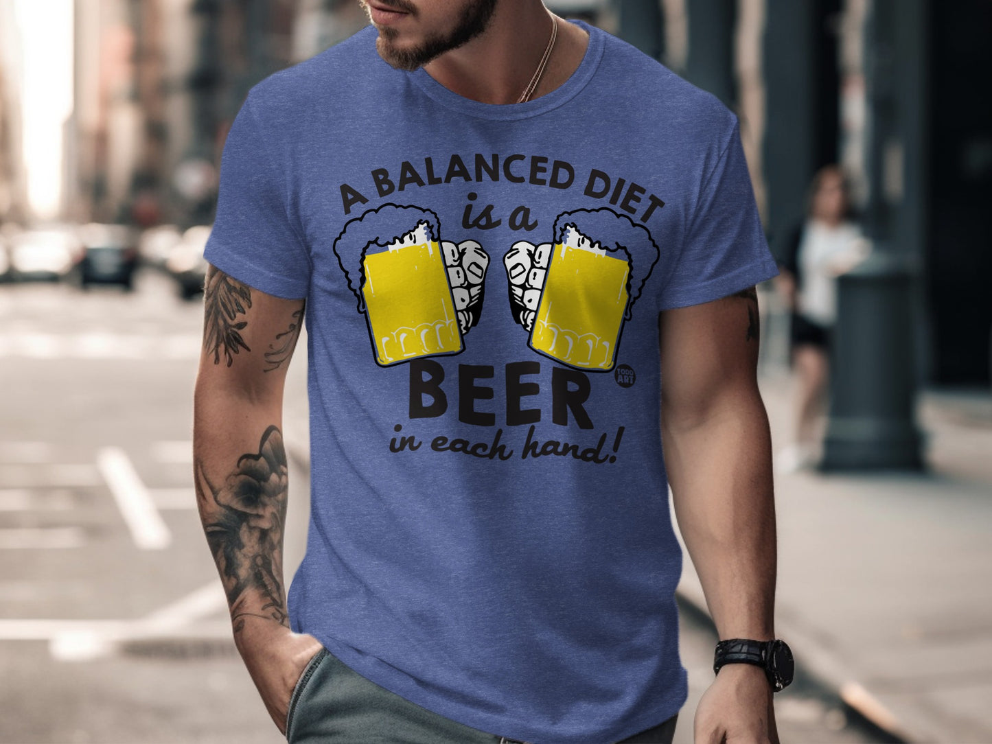 A Balanced Diet Is A Beer In Each Hand T-shirt product