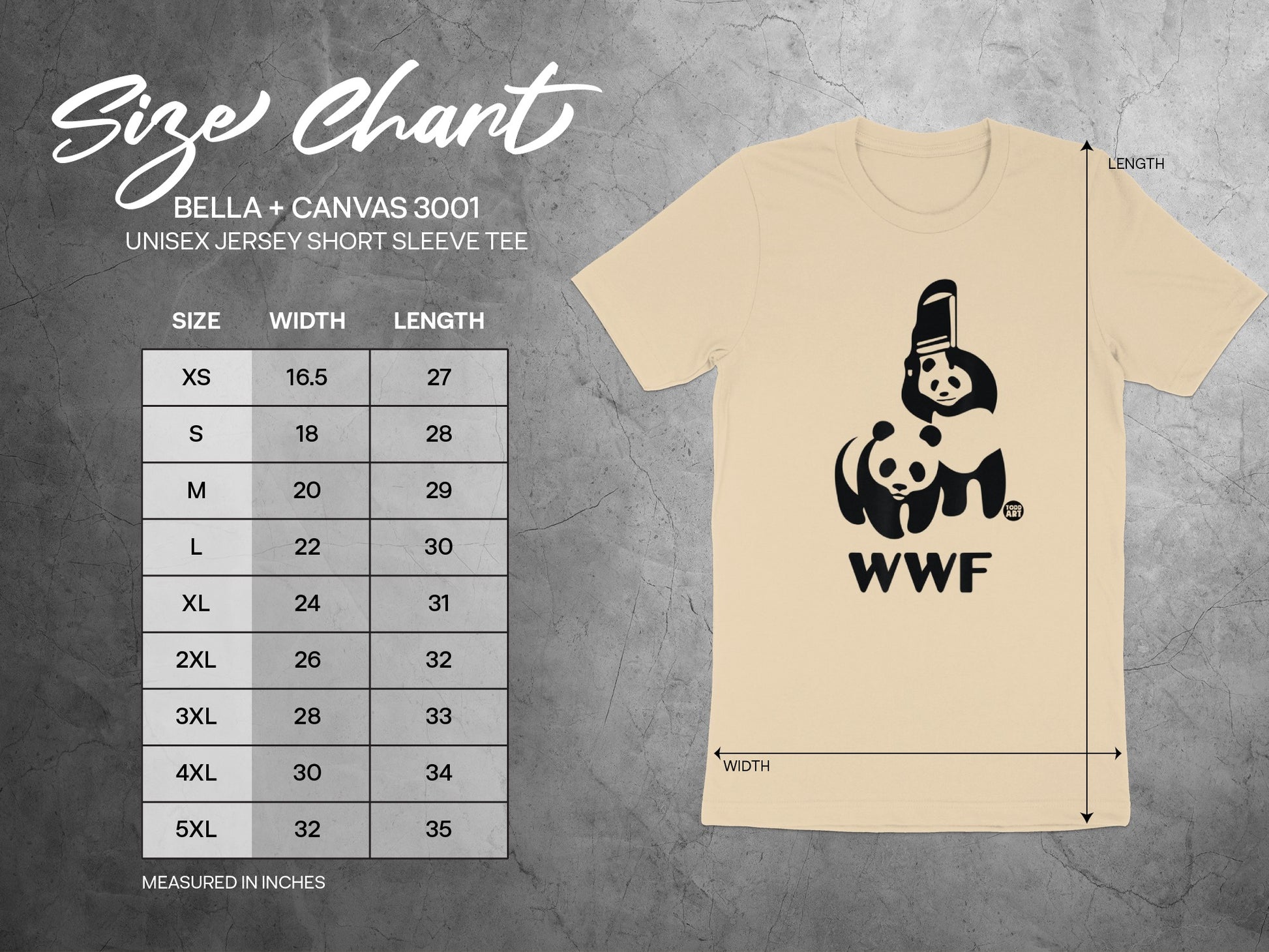 WWF Panda Design Unisex Jersey Short Sleeve Tee