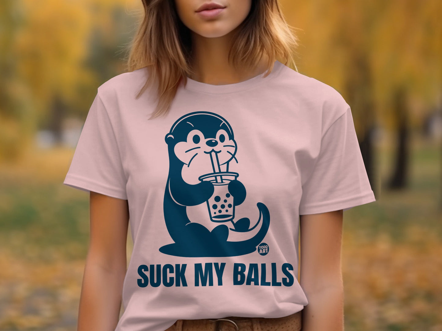 Funny Cartoon Otter Suck My Balls T-shirt product