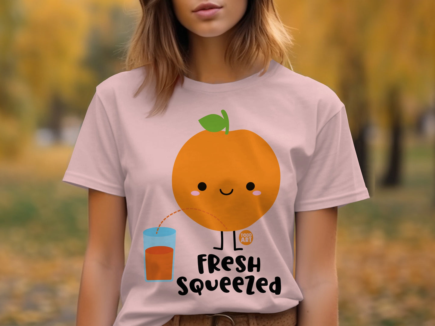 Fresh Squeezed Orange Cartoon Design T-shirt product