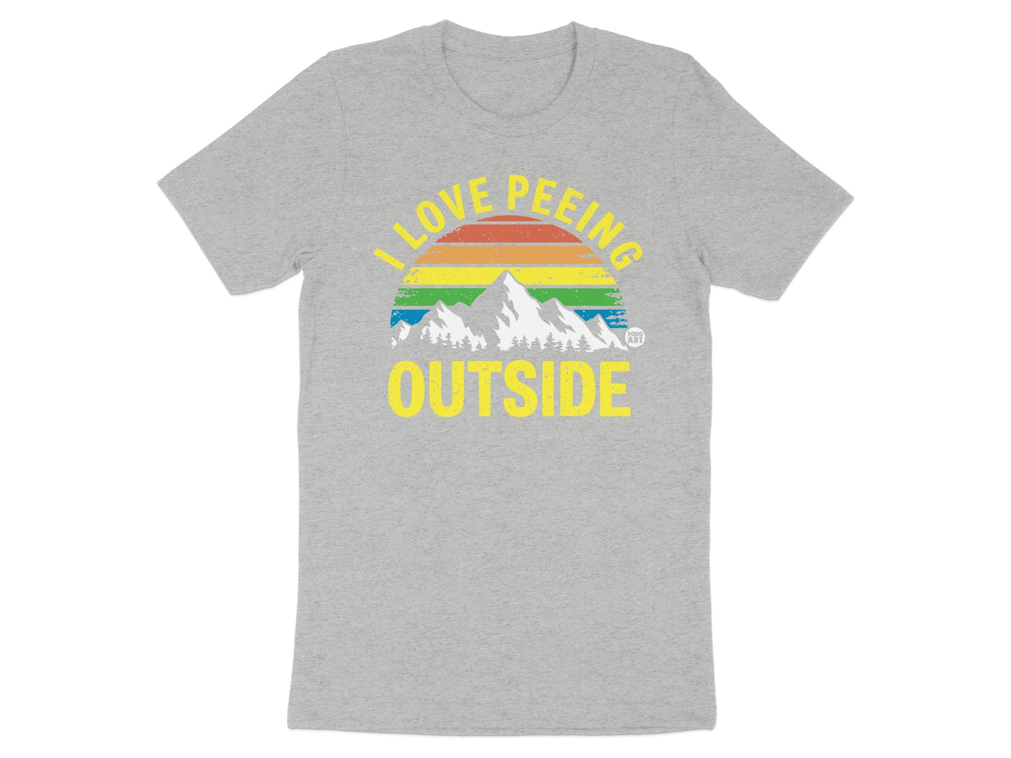 I Love Peeing Outside Retro Style Graphic Tee product type
