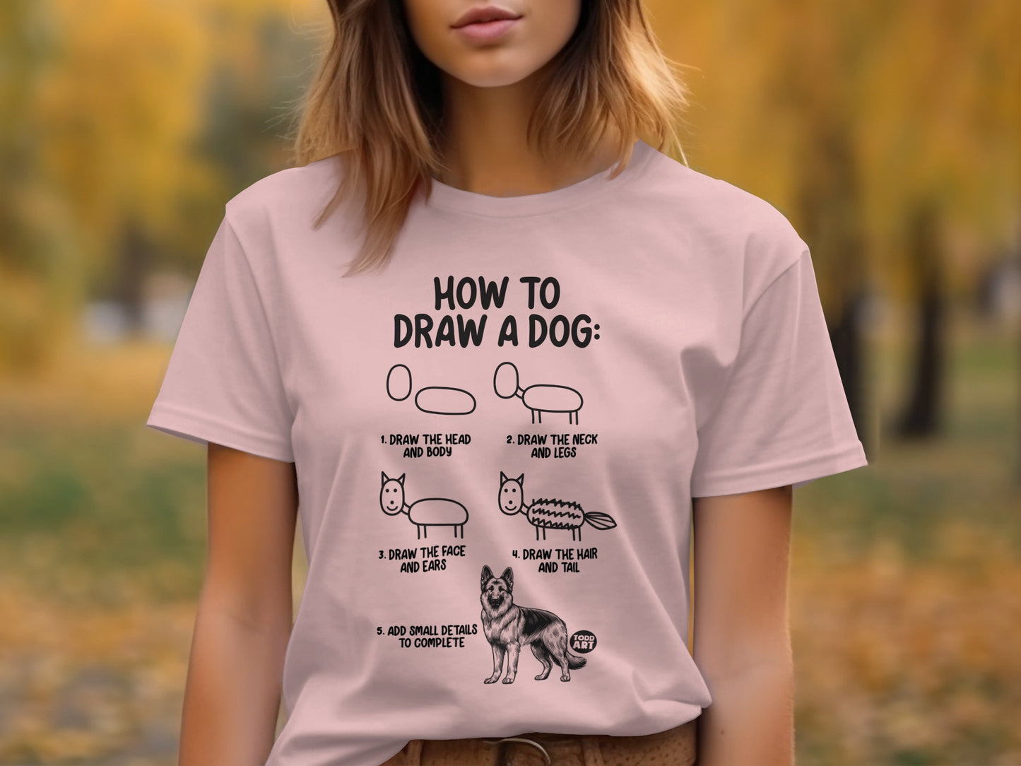 How to Draw a Dog Step by Step Illustration Product Type