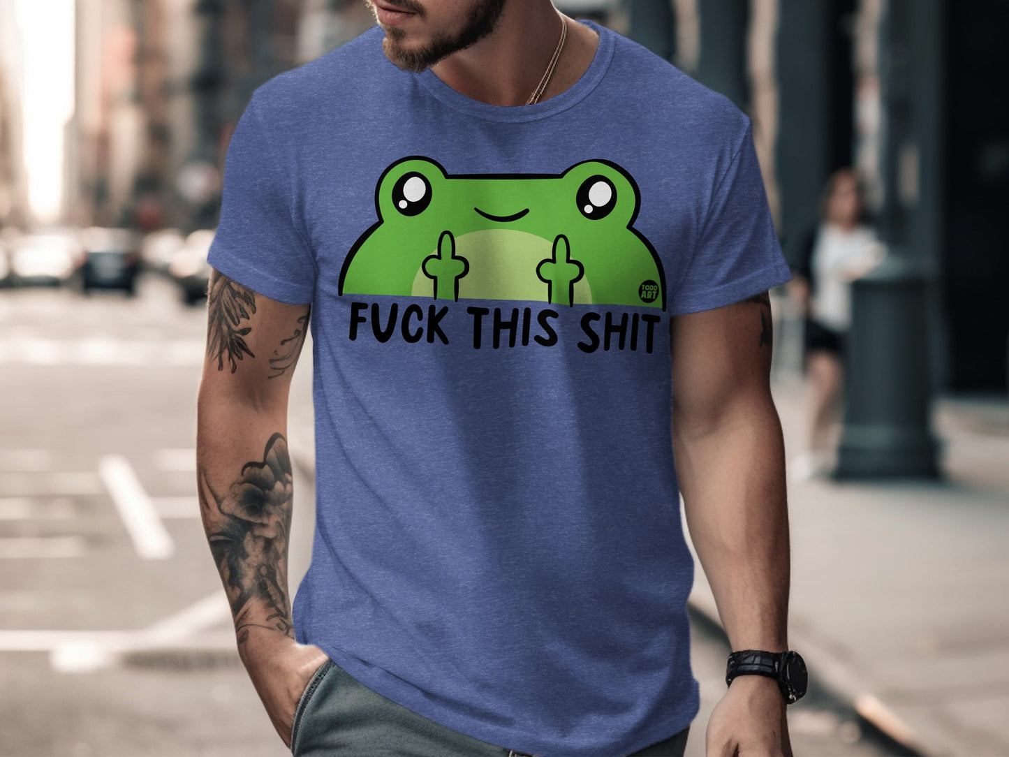 Funny Frog Graphic Middle Finger T-Shirt product