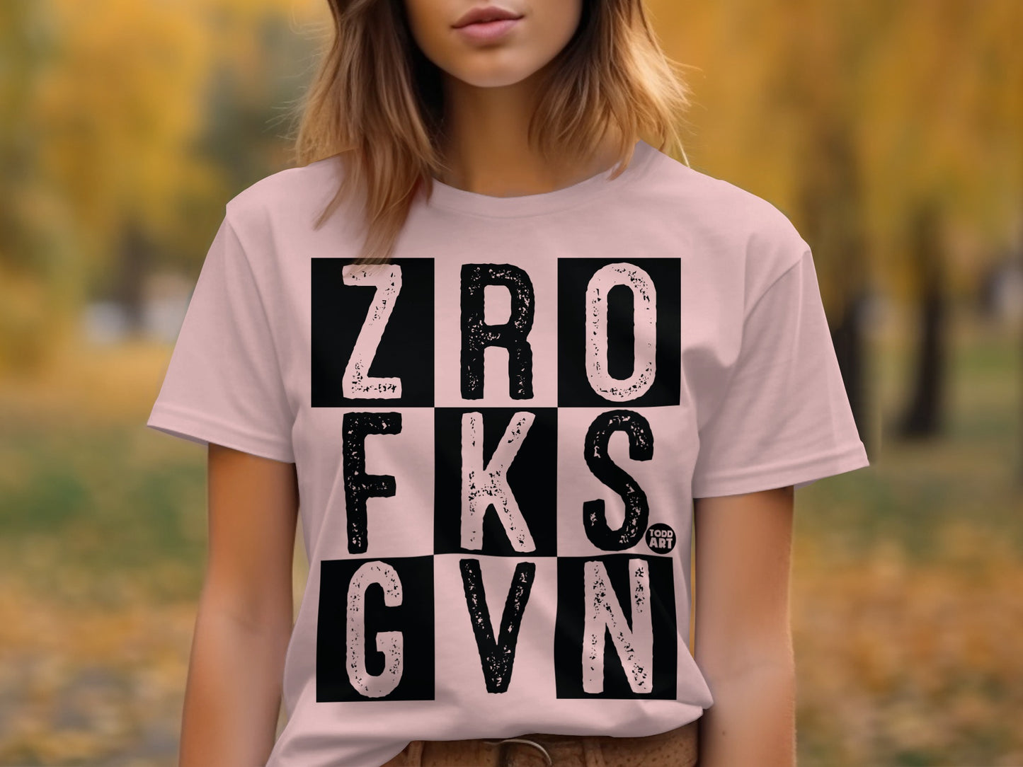ZRO FKS GVN Bold Typography Statement T-shirt