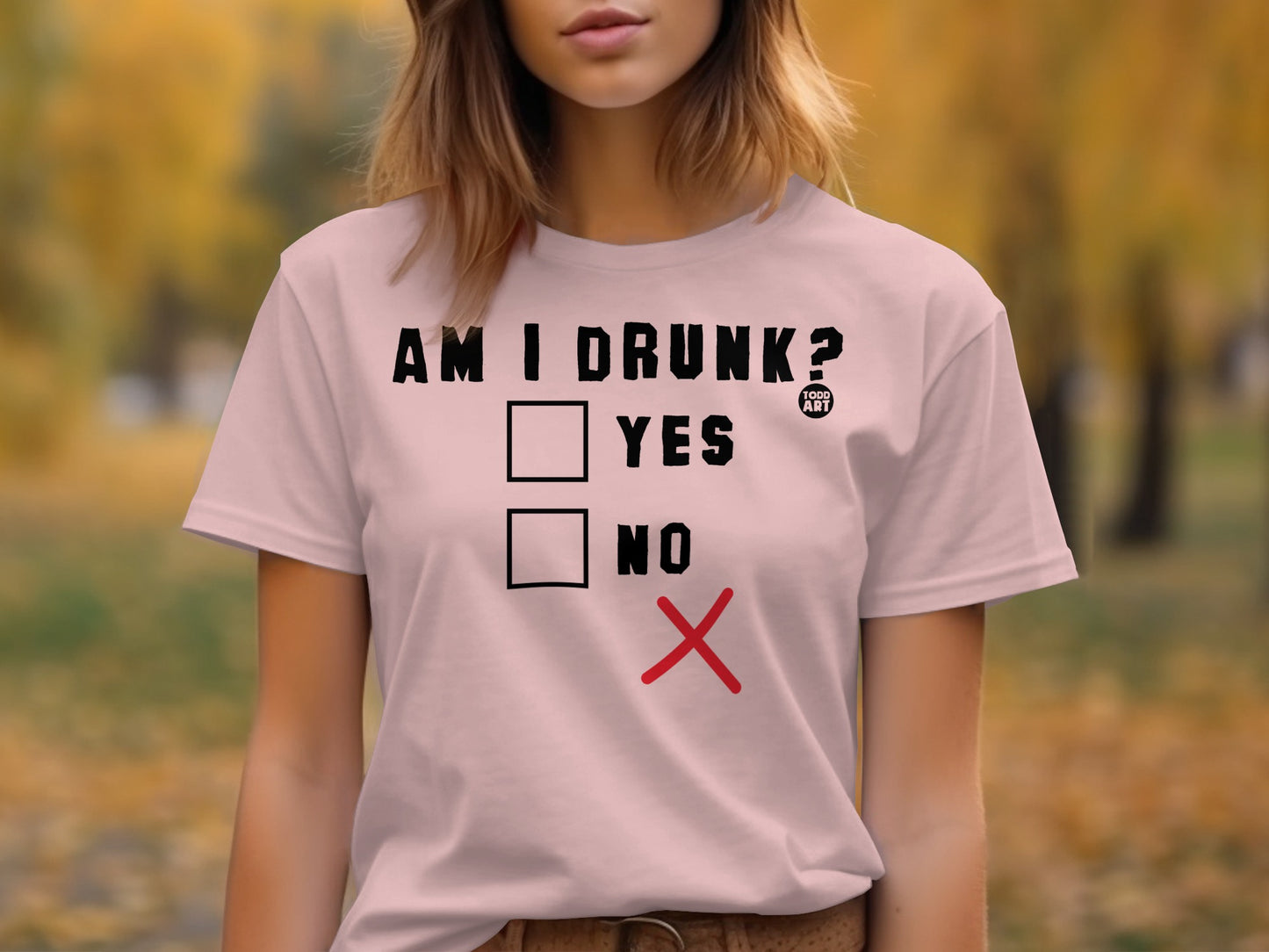 Funny Am I Drunk Yes No Checklist T-Shirt product type