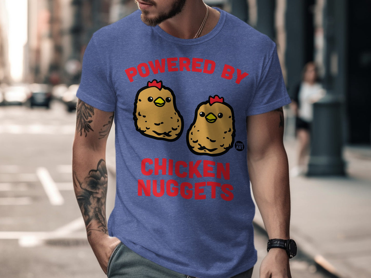 Powered By Chicken Nuggets Graphic T-Shirt product type