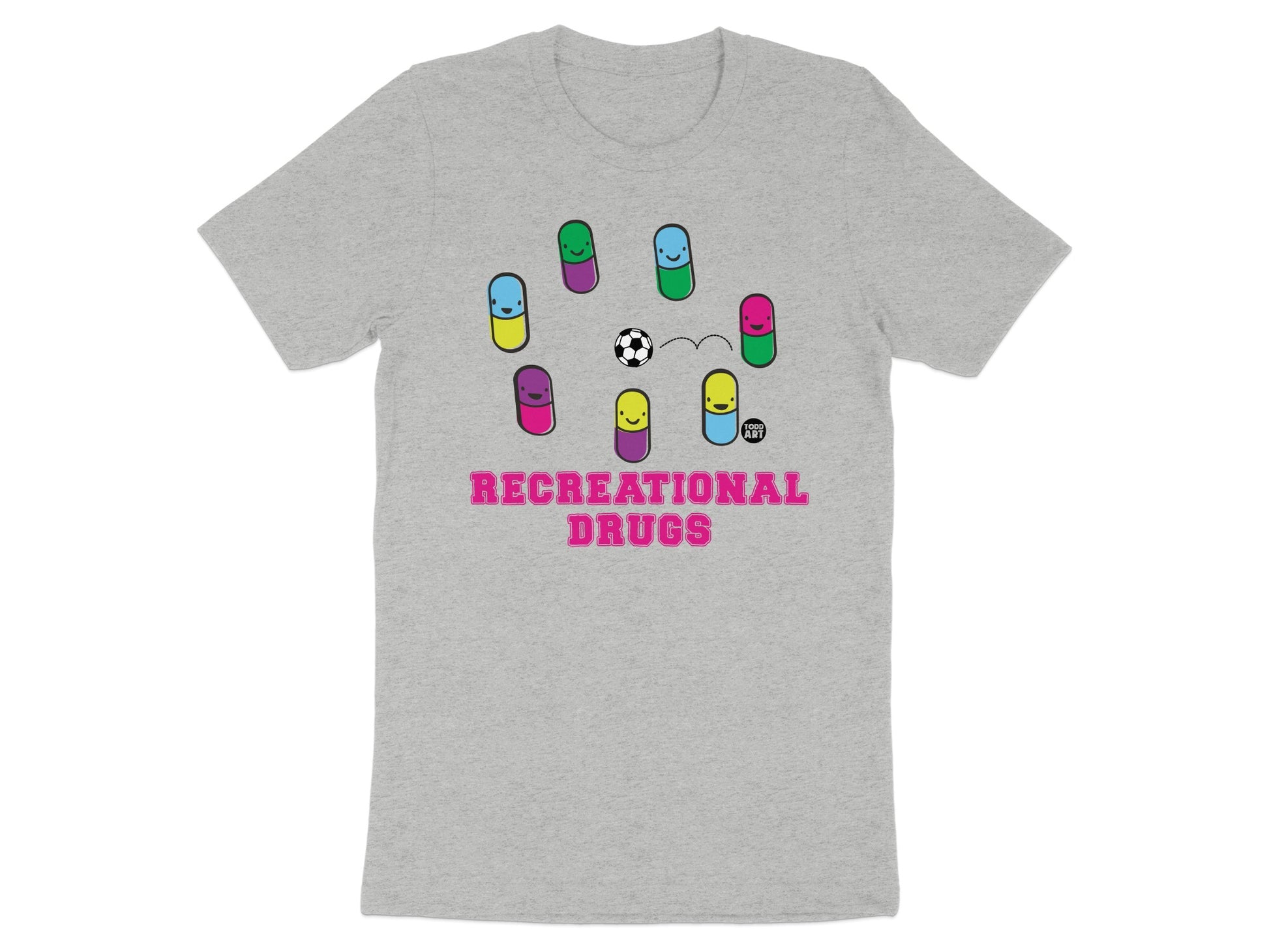 Recreational Drugs Smiley Face Soccer T-Shirt