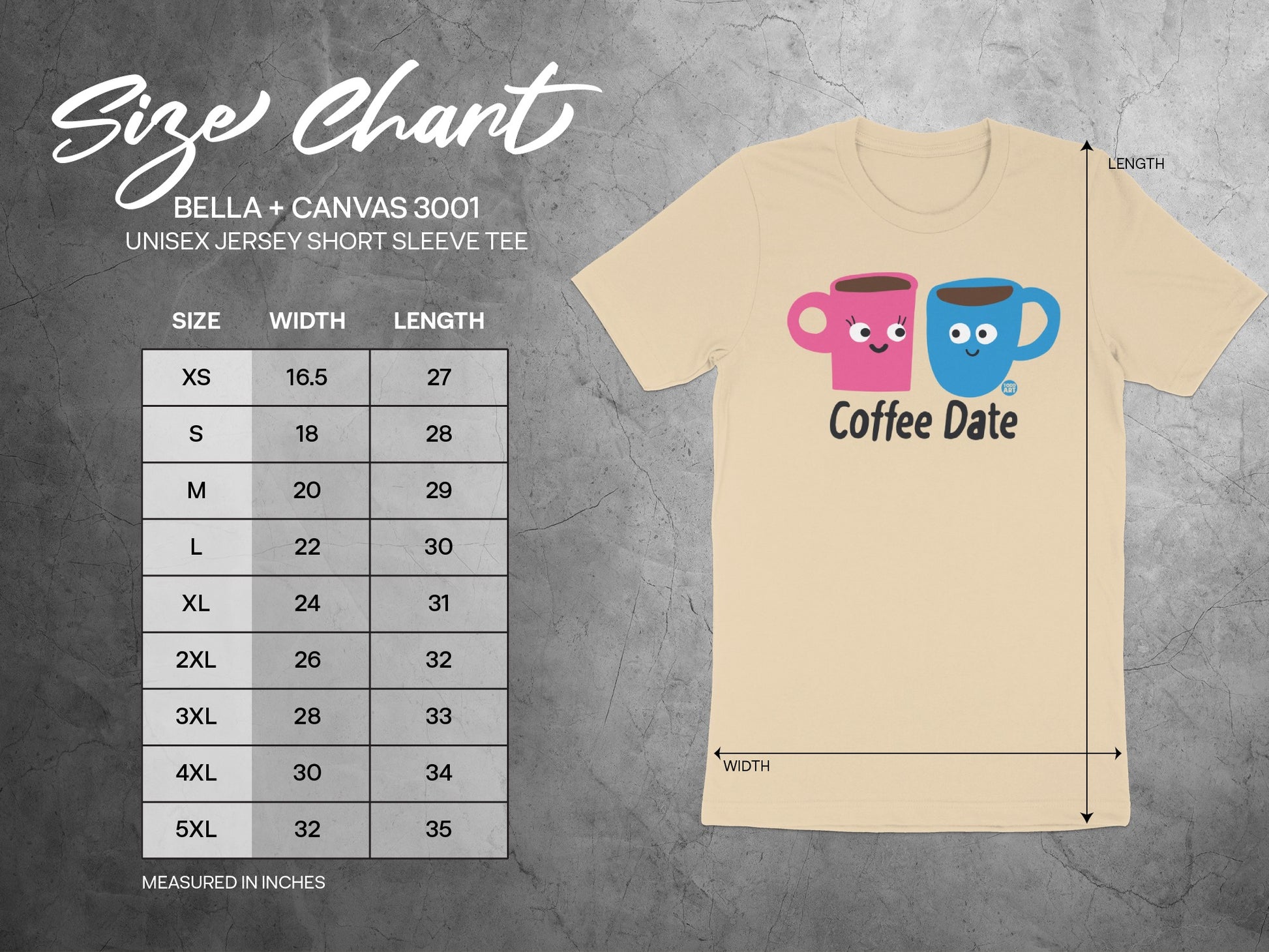 Coffee Date Graphic Unisex Short Sleeve Tee product