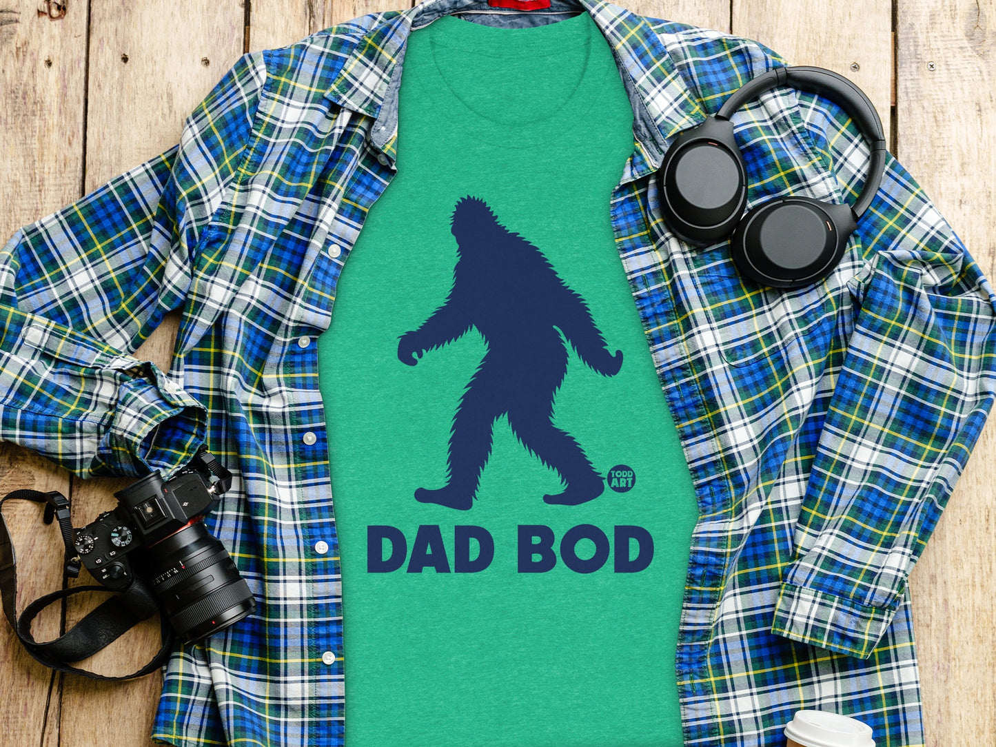 Dad Bod Bigfoot Graphic T-Shirt for Men Casual product