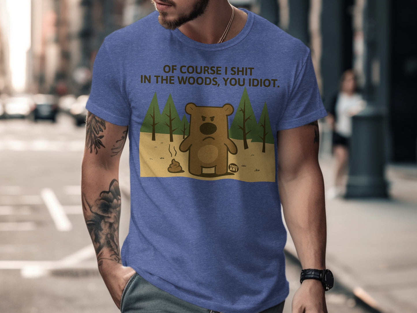 Funny Bear in the Woods Humor Graphic Tee product