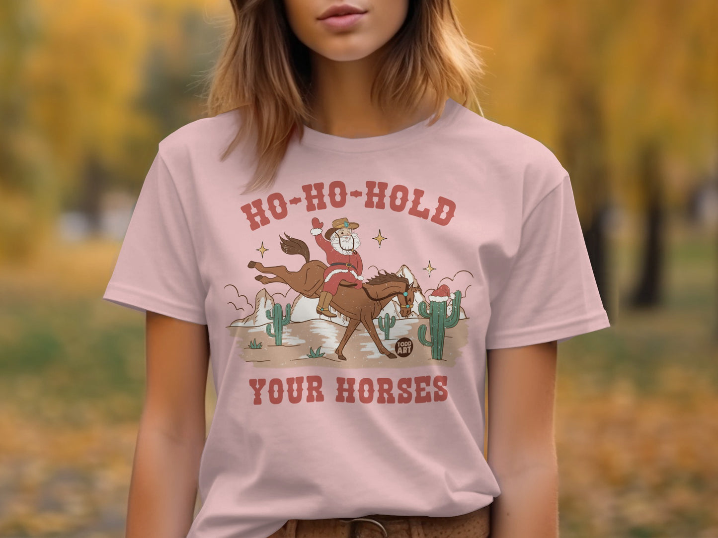 Ho Ho Hold Your Horses Funny Holiday Shirt product