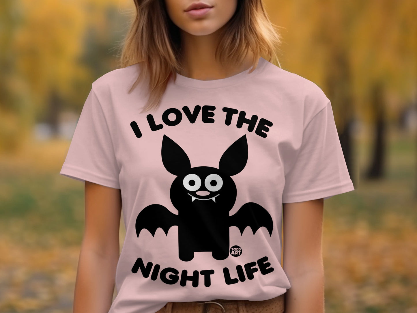 I Love The Night Life Funny Bat Graphic T-shirt product type