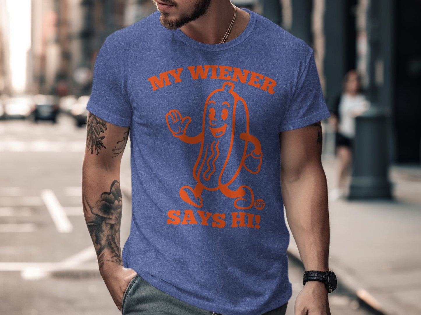 My Wiener Says Hi Graphic T-shirt product type