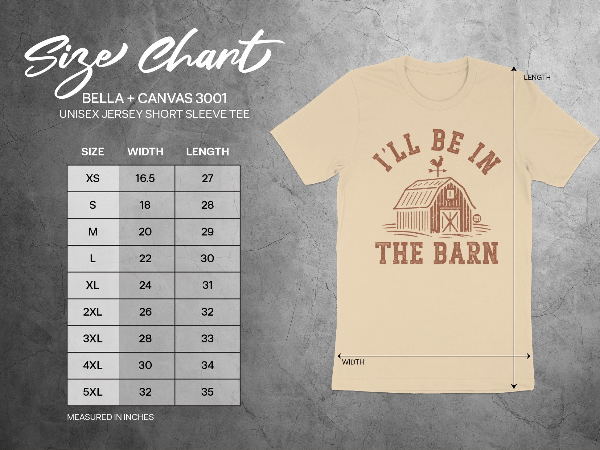 I'll Be in The Barn Graphic Unisex Jersey Tee product