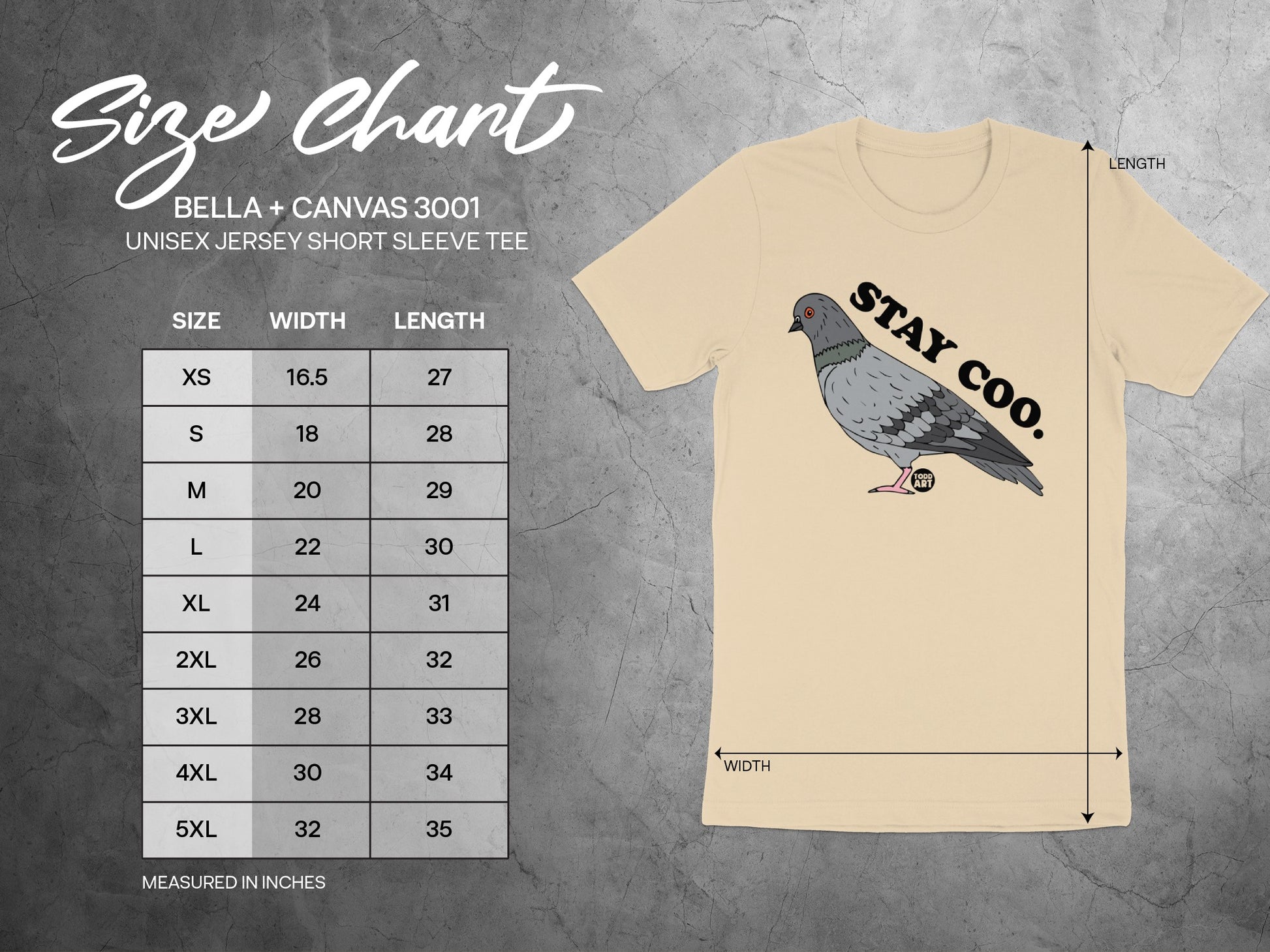 Stay Coo themed graphic design tee product