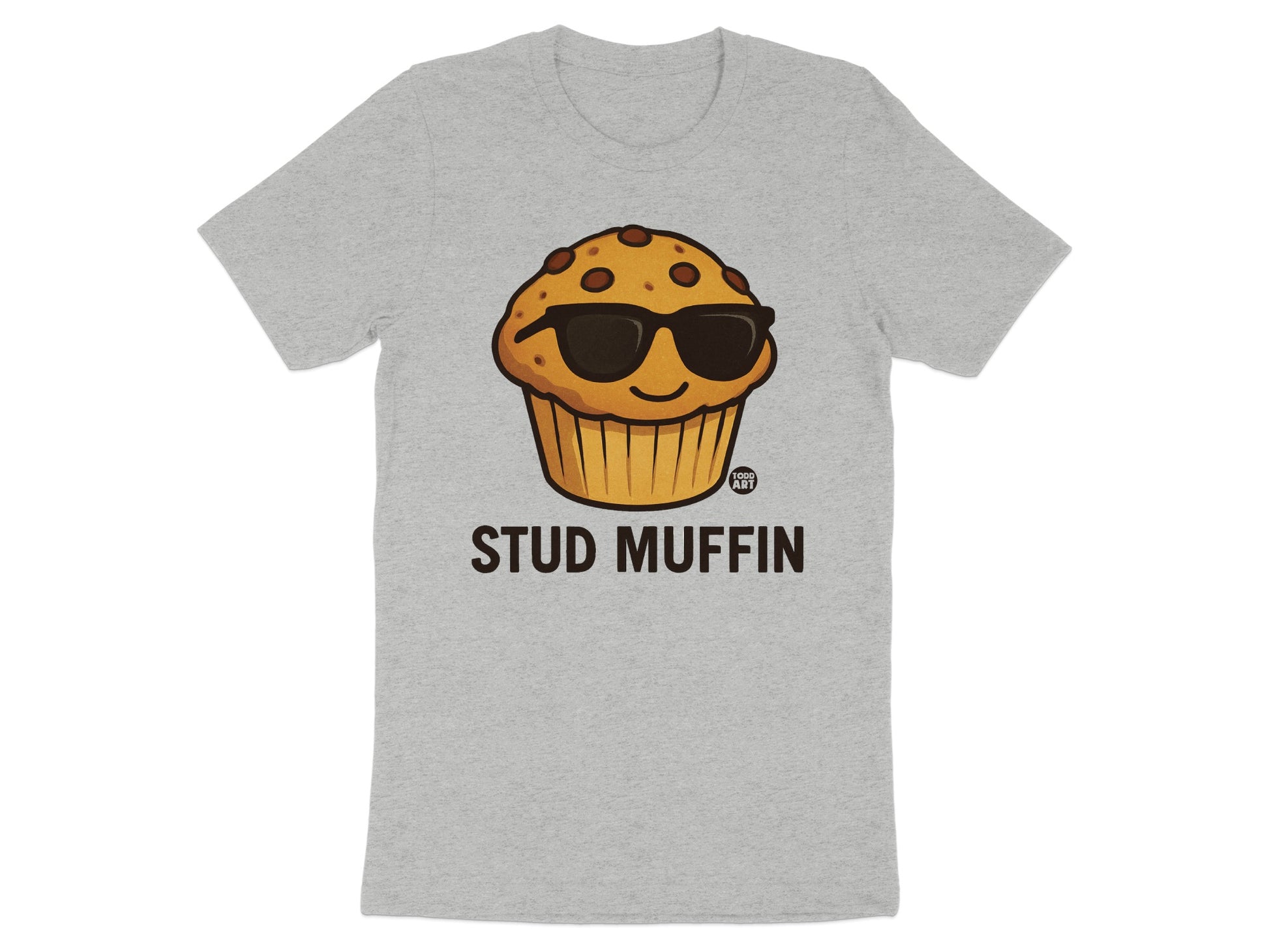 Stud Muffin Graphic Tee Shirt with Funny Muffin Design product