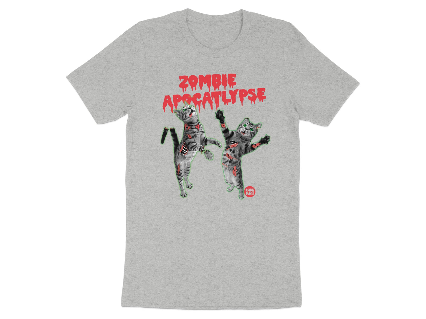 Zombie Apocalypse Cats Graphic Unisex T-Shirt
