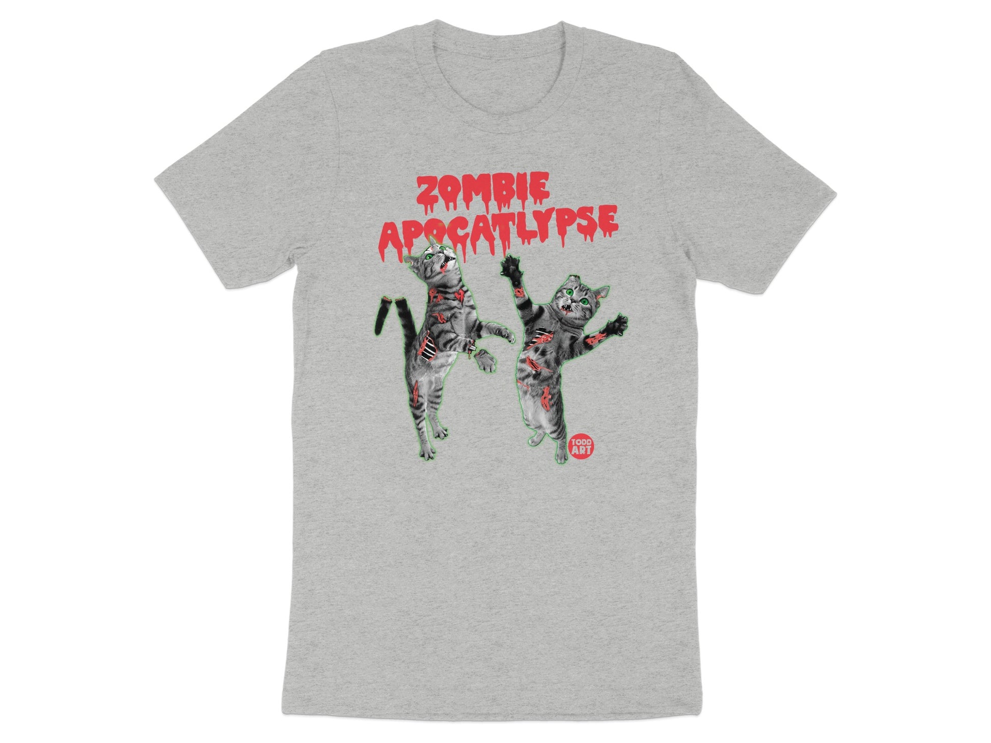 Zombie Apocalypse Cats Graphic Unisex T-Shirt
