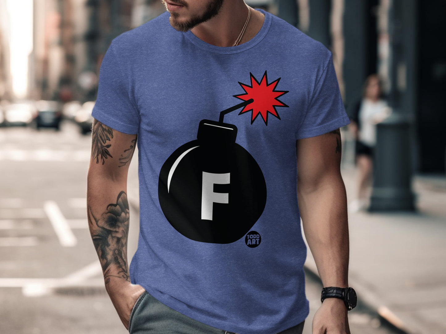 Explosive Design T-shirt for Bold Statement Apparel Product