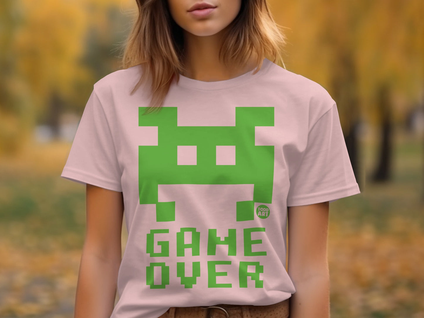 Retro Game Over Graphic T Shirt Casual Wear Product