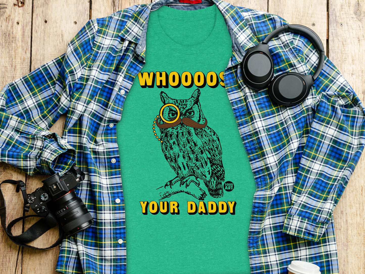 Funny Owl Whoooos Your Daddy Graphic T-shirt product type