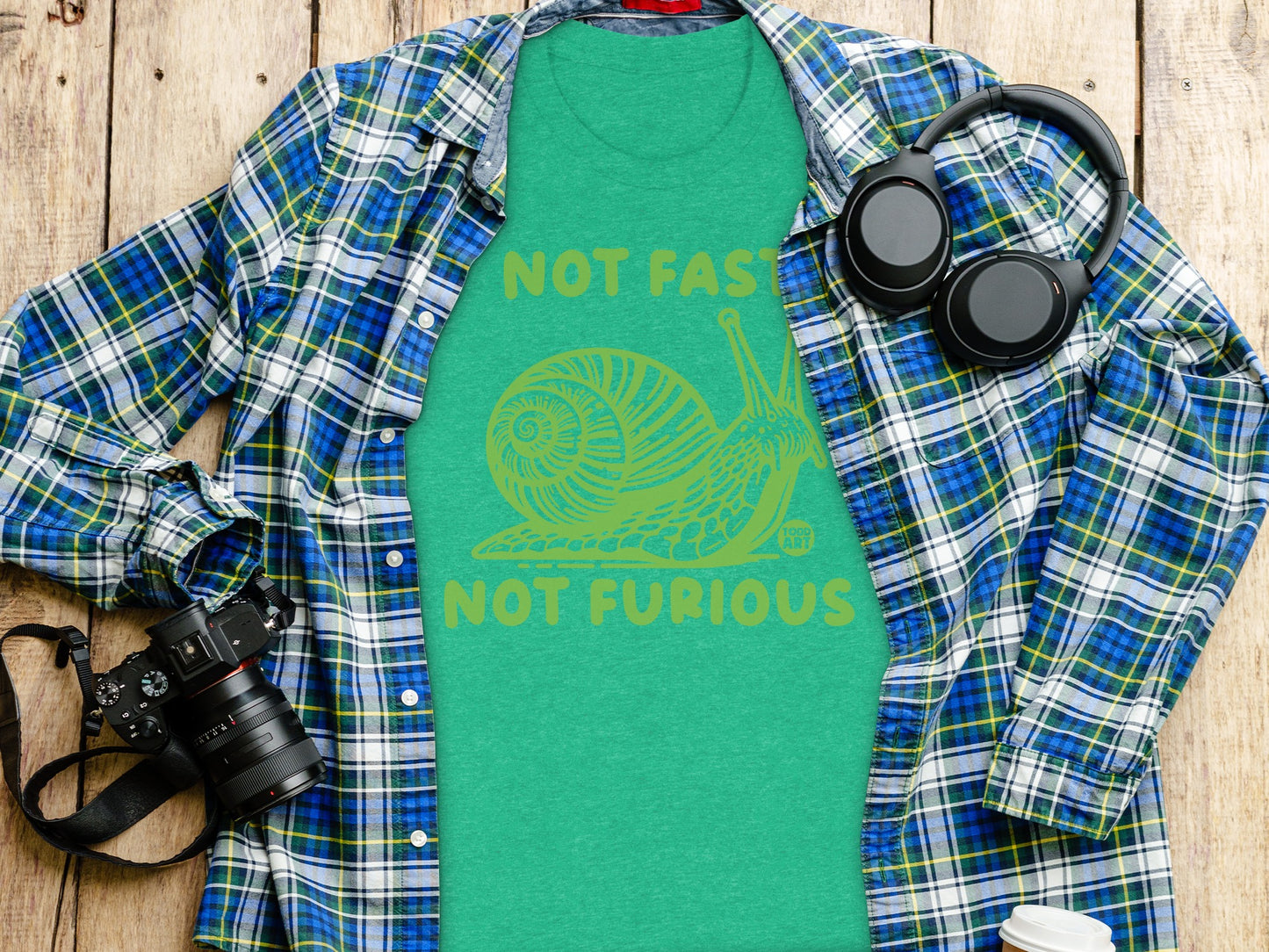 Not Fast Not Furious Snail Graphic T-shirt product type