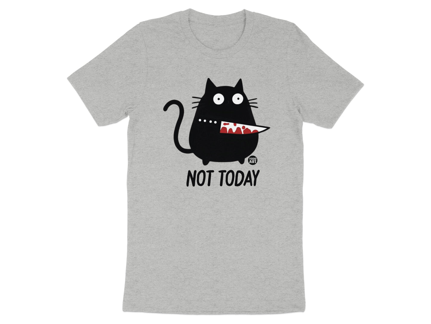Not Today Cute Black Cat Graphic T-Shirt product type