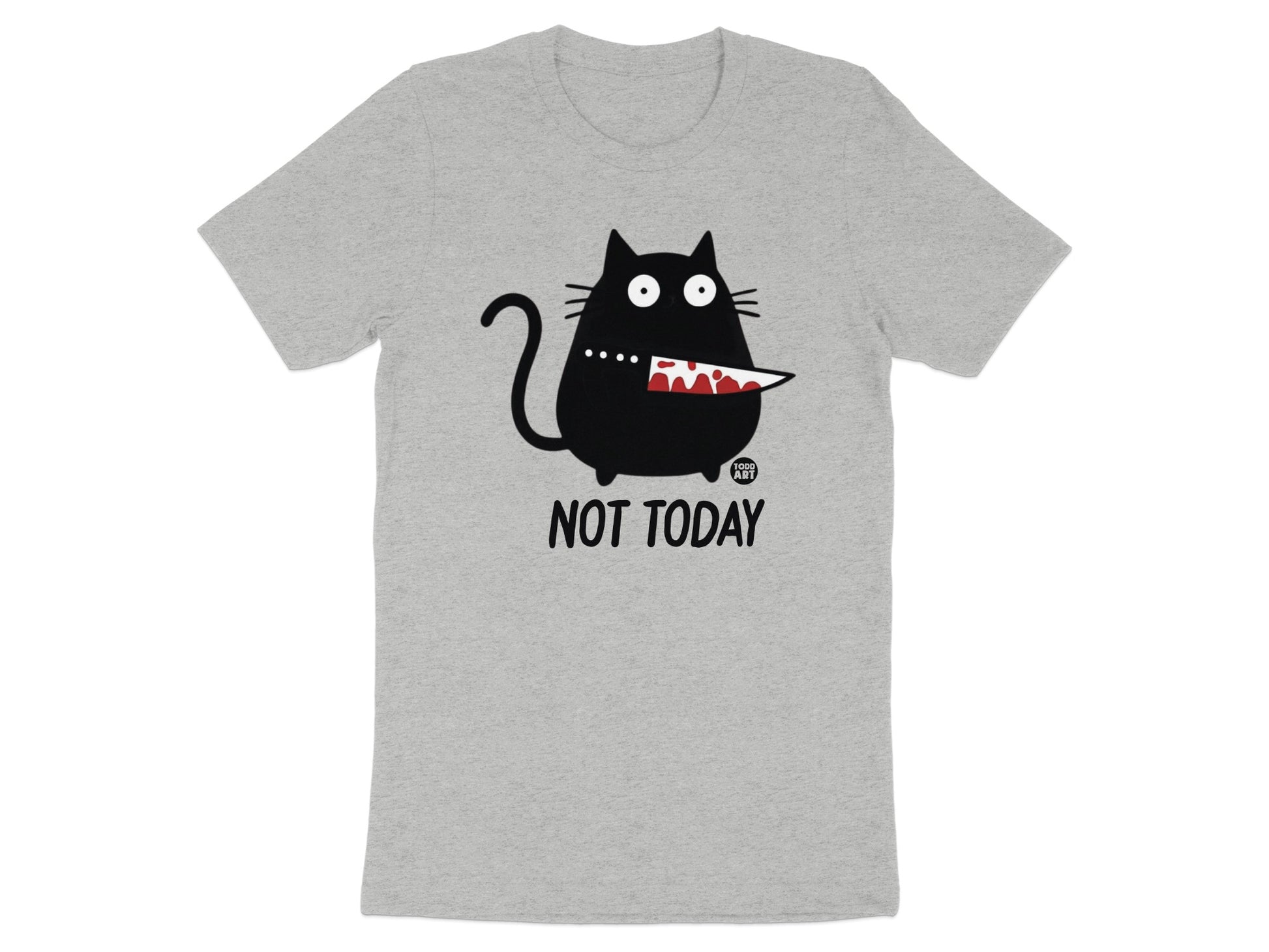 Not Today Cute Black Cat Graphic T-Shirt product type