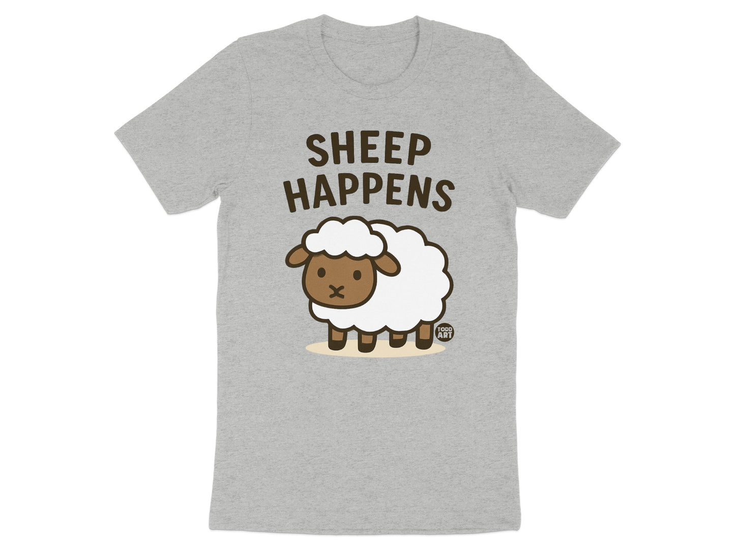 Sheep Happens Funny Graphic Tee Shirt product type