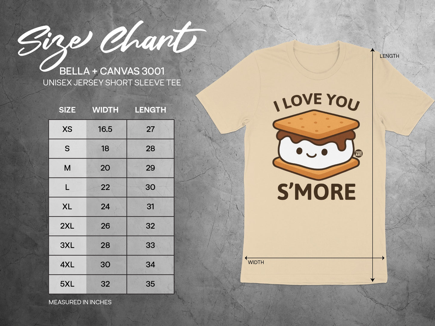 I Love You S'more Unisex Jersey Short Sleeve Tee