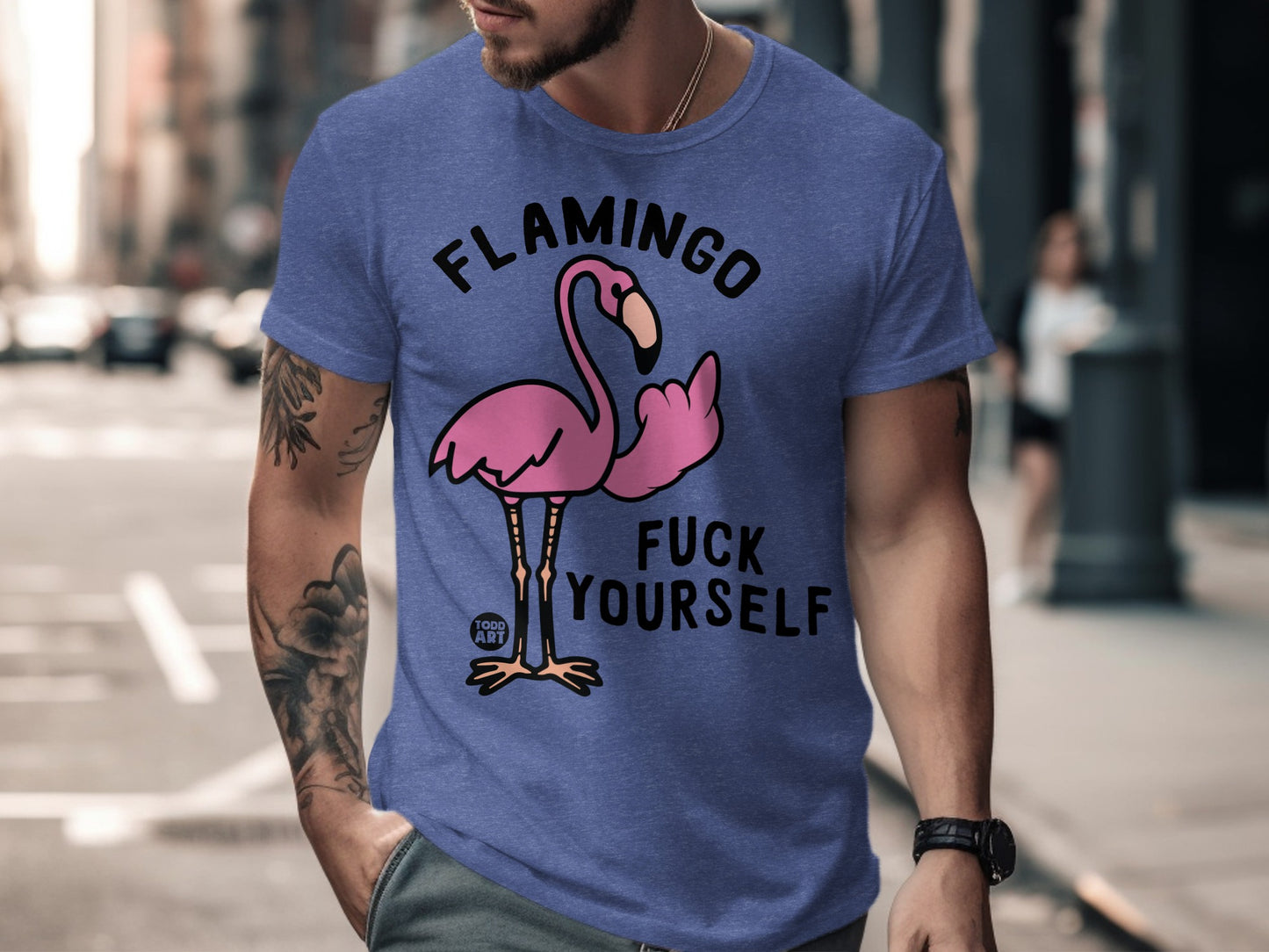 Flamingo Fuck Yourself Graphic Tees T-shirt product