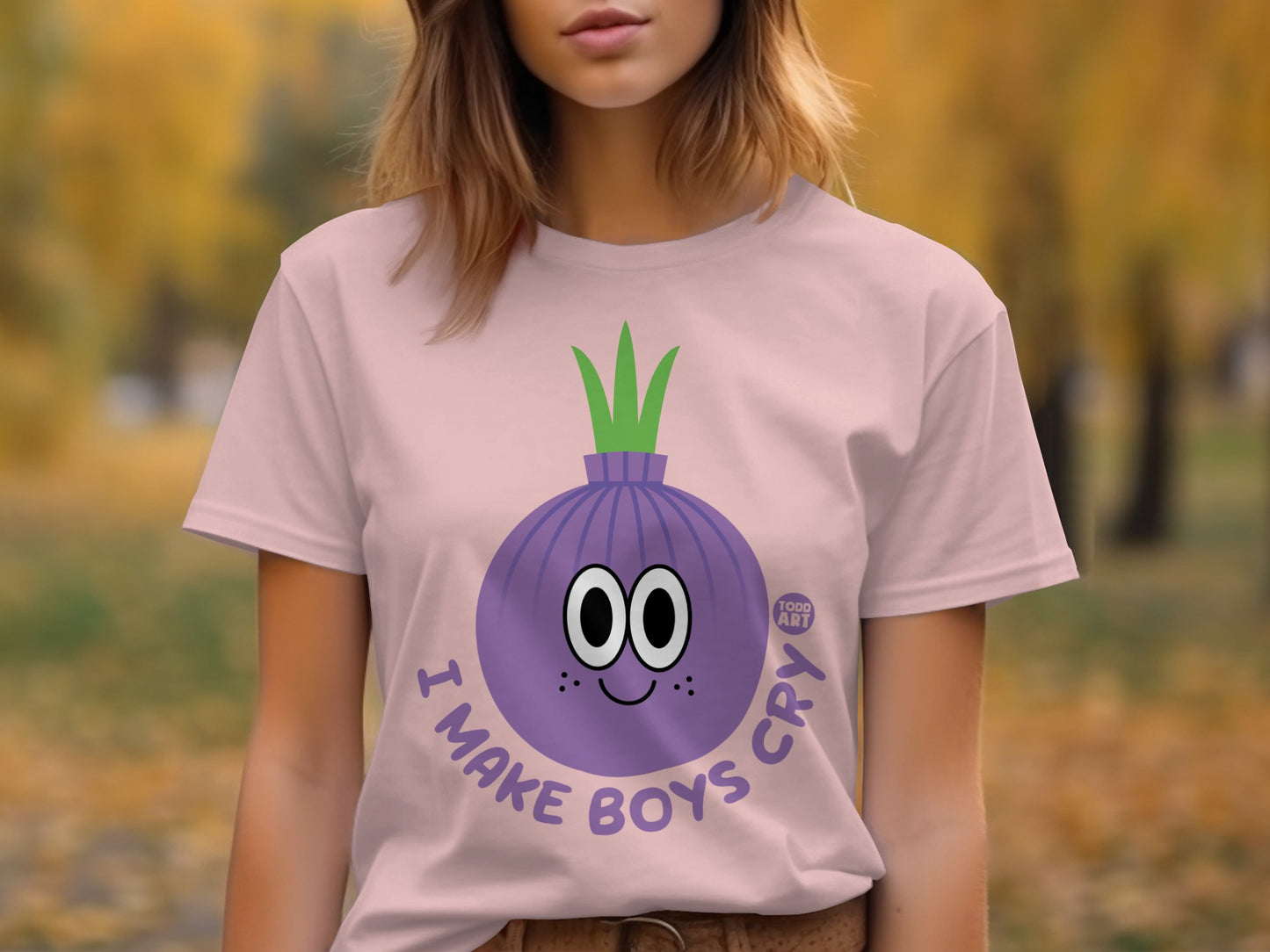 I Make Boys Cry Smiling Purple Onion T-shirt