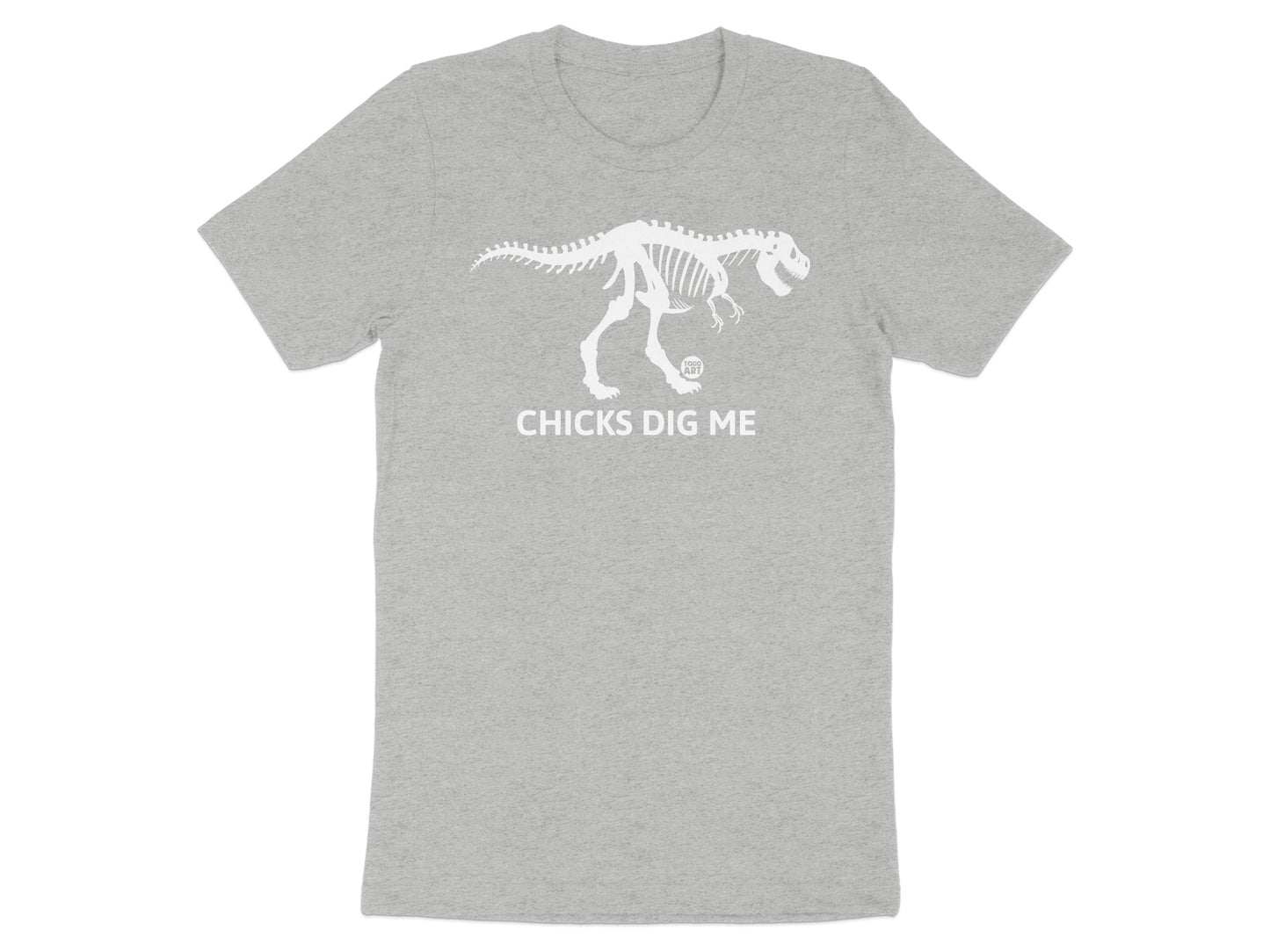 Chicks Dig Me Dinosaur Skeleton Graphic T-Shirt product
