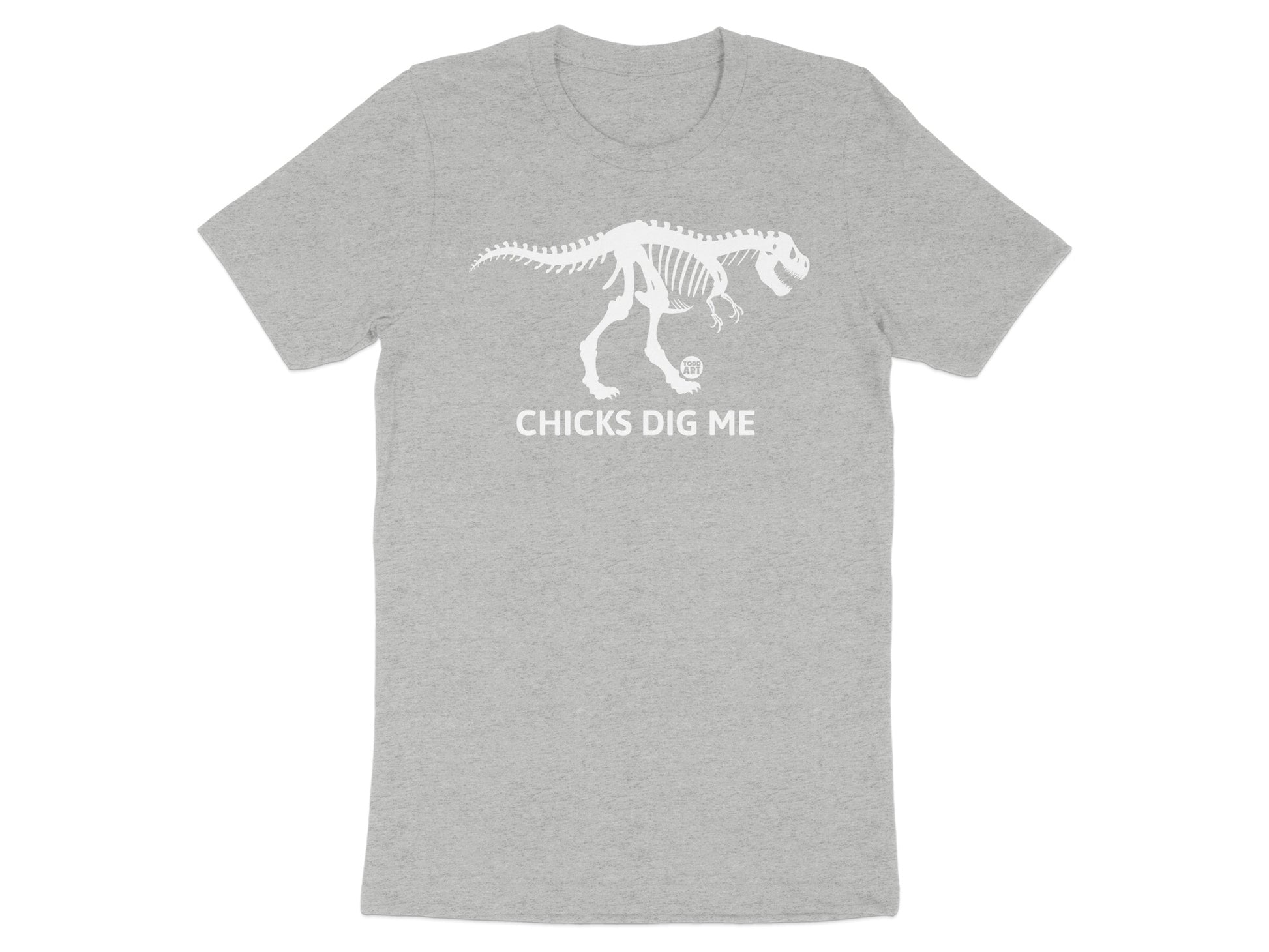 Chicks Dig Me Dinosaur Skeleton Graphic T-Shirt product