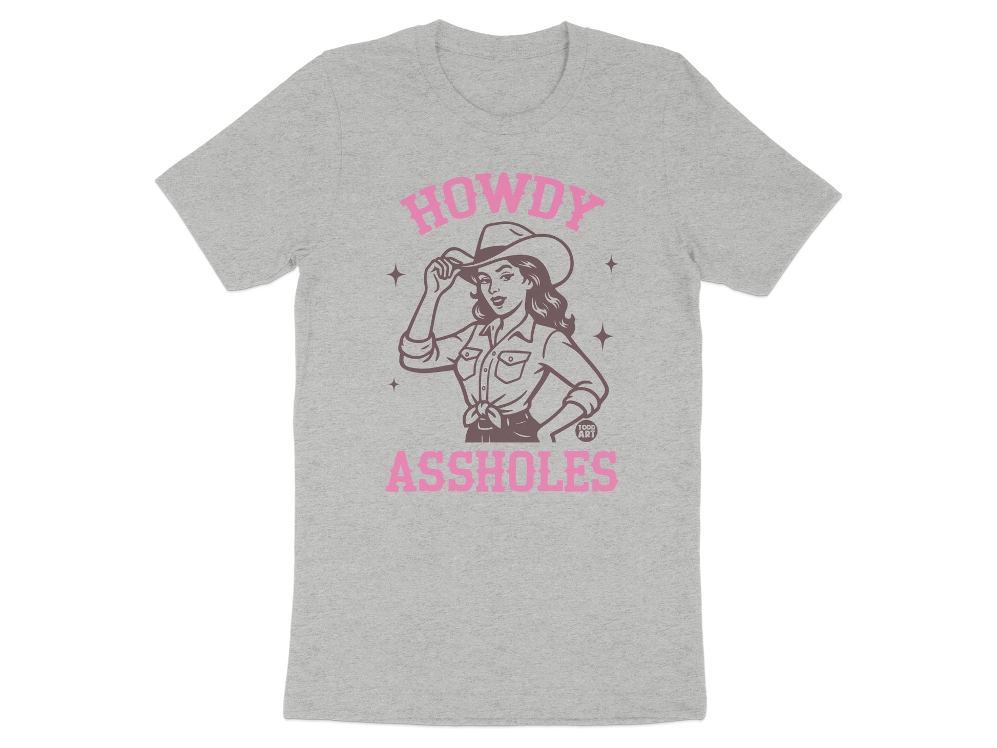 Howdy Assholes Cowboy Themed Graphic Tee Shirt product
