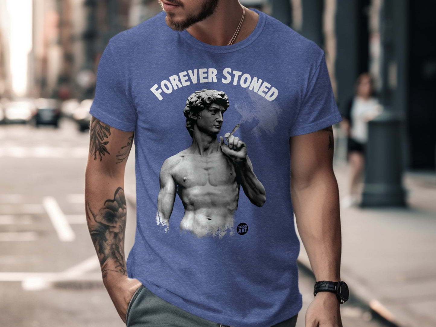 Forever Stoned David Statue Graphic T-shirt