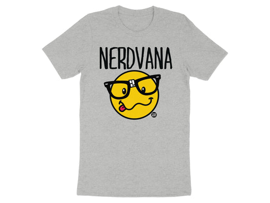 Nerdvana Smiley Face Geek Glasses Design T-Shirt product type