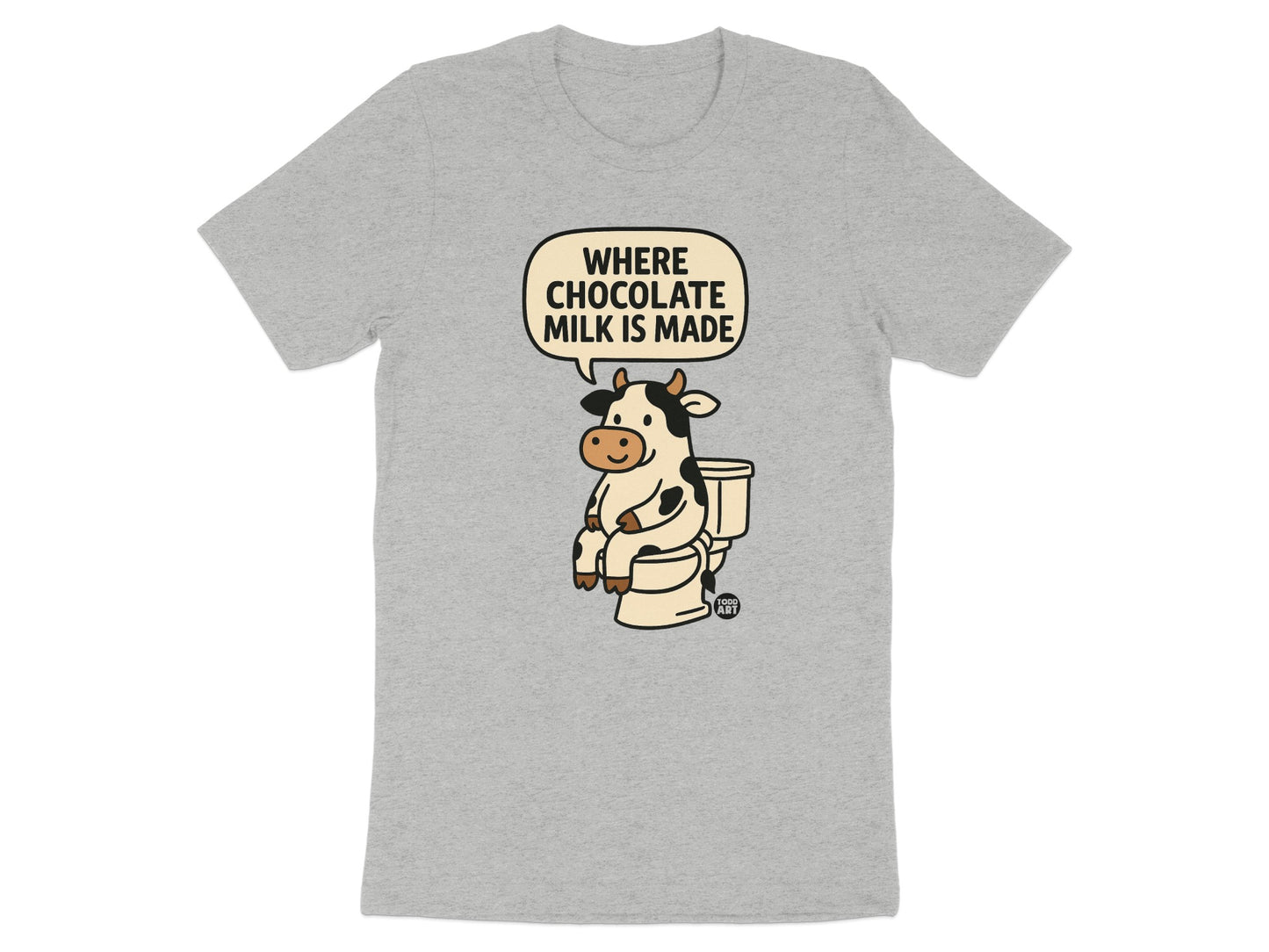 Funny Chocolate Milk Cow Toilet Graphic T-shirt product