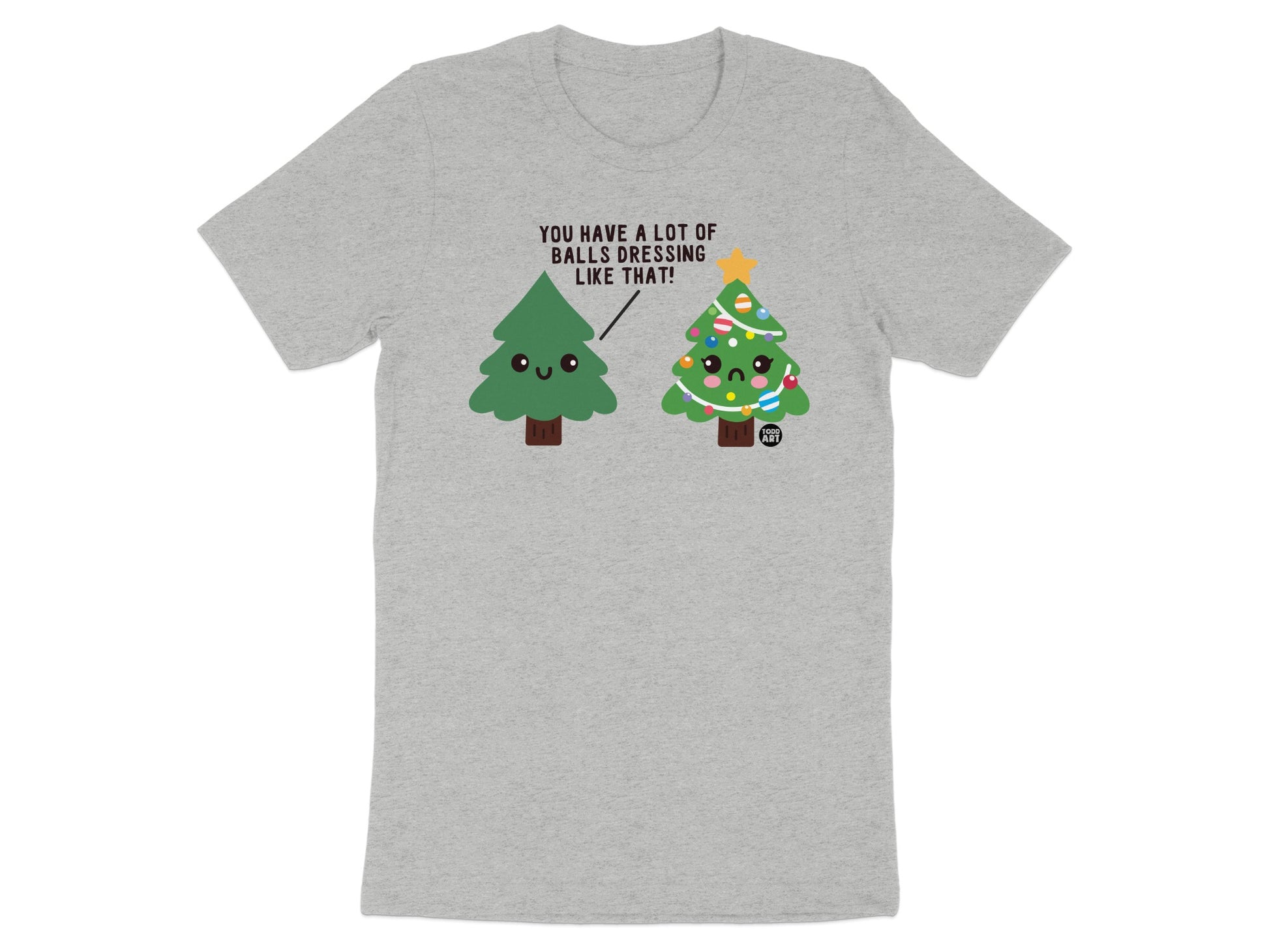 Funny Christmas Tree Conversation Graphic Shirt product