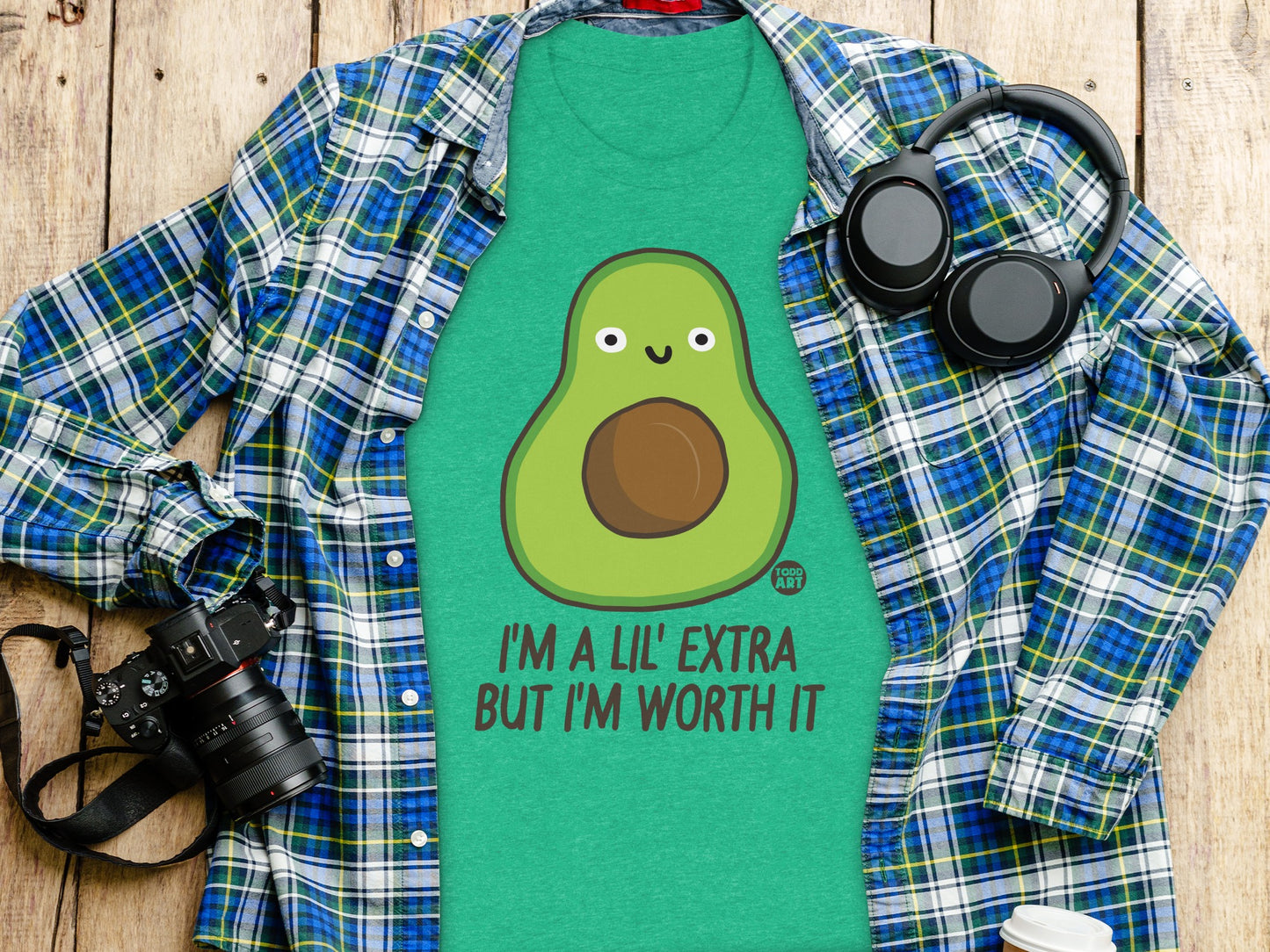 Funny Extra Avocado I'm Worth It Graphic Shirt