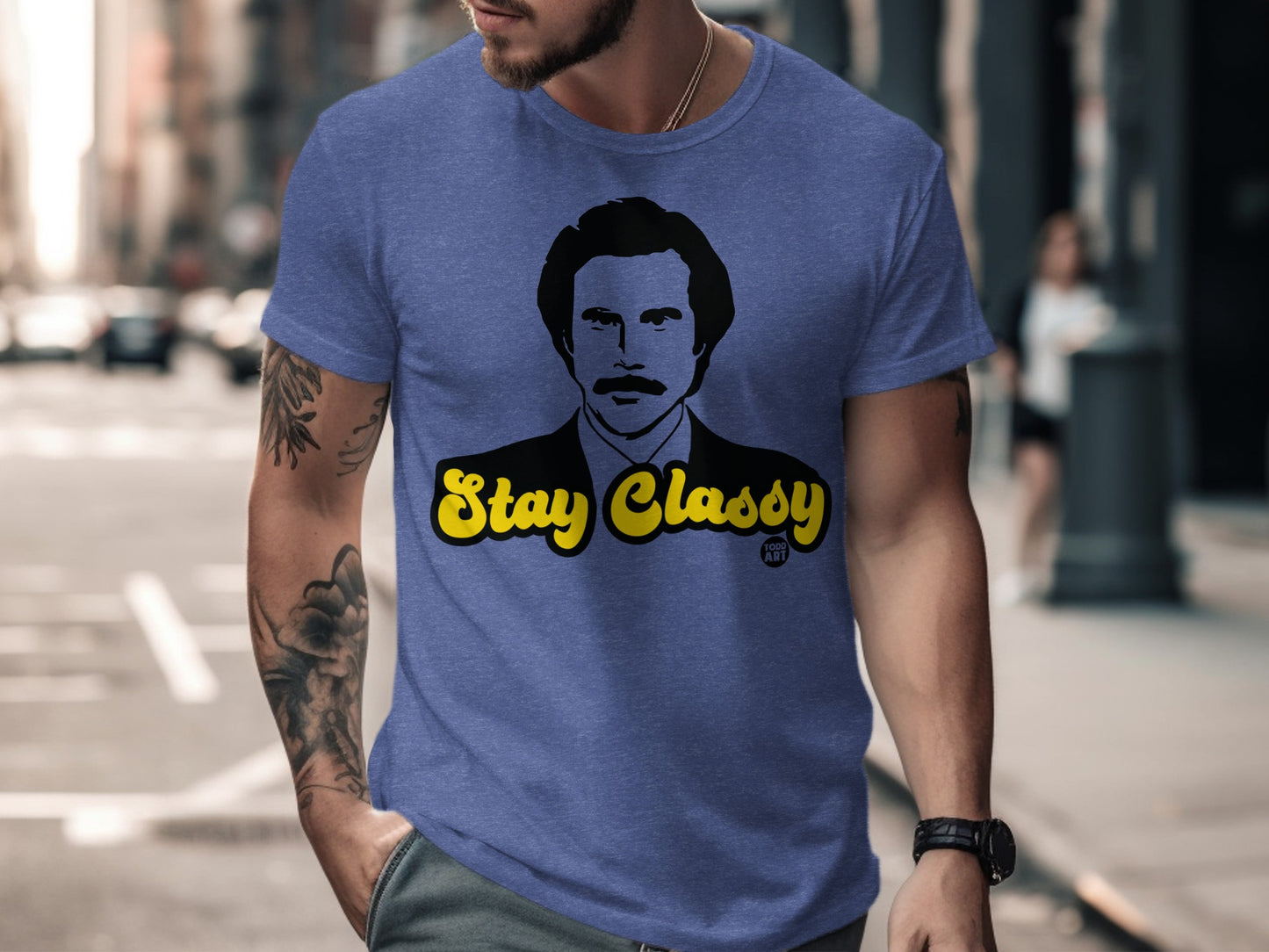 Stay Classy Blue T-shirt for Casual Wear