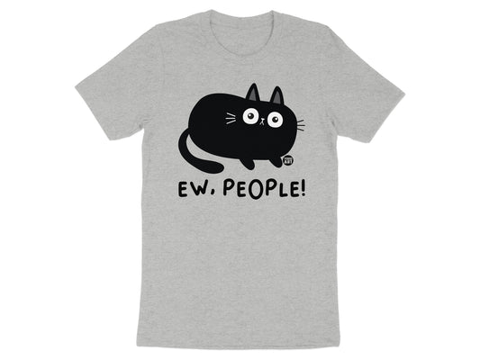 Ew People Cartoon Cat Graphic on Grey Shirt product