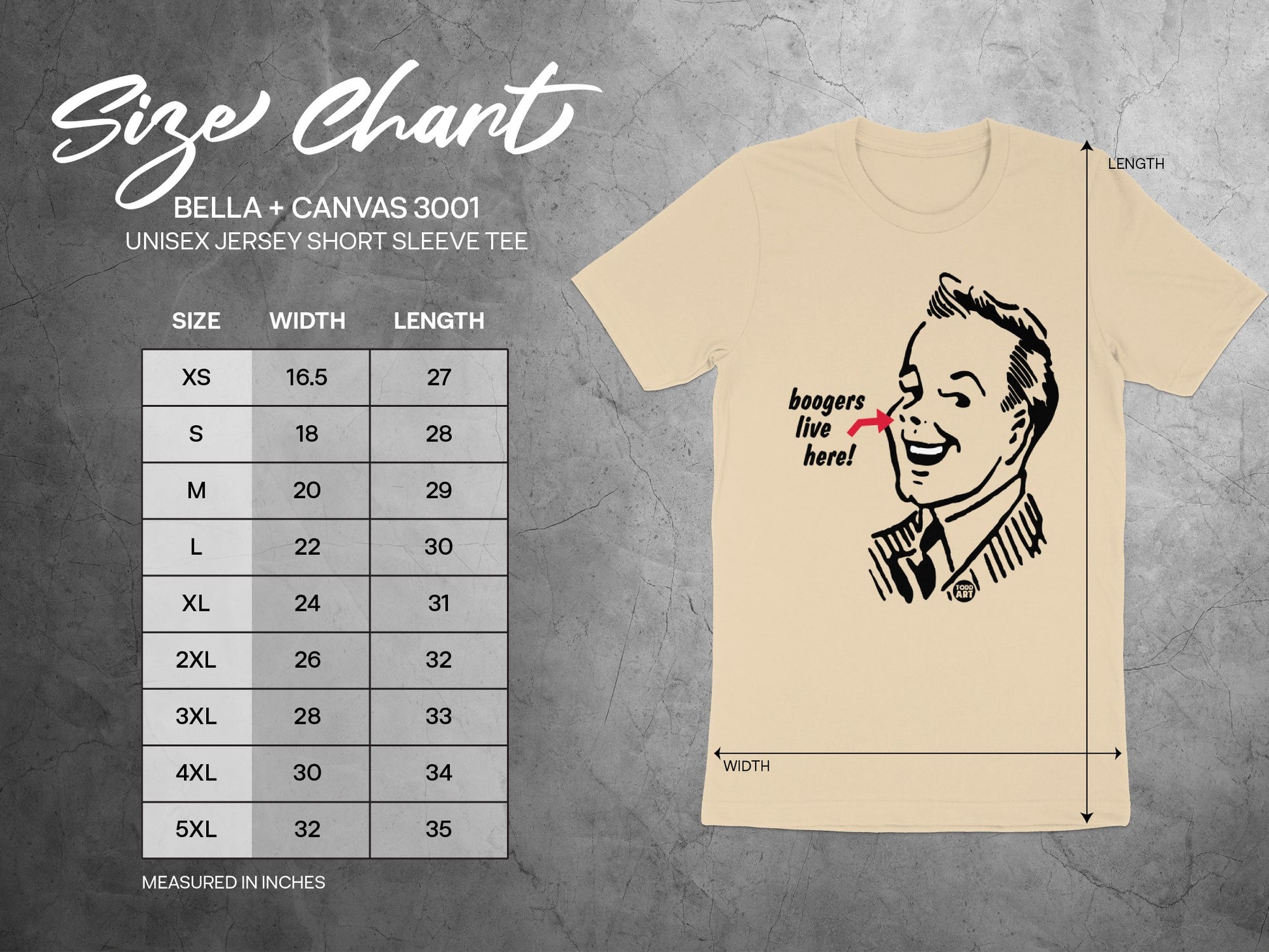 Funny Boogers Live Here Graphic T-Shirt