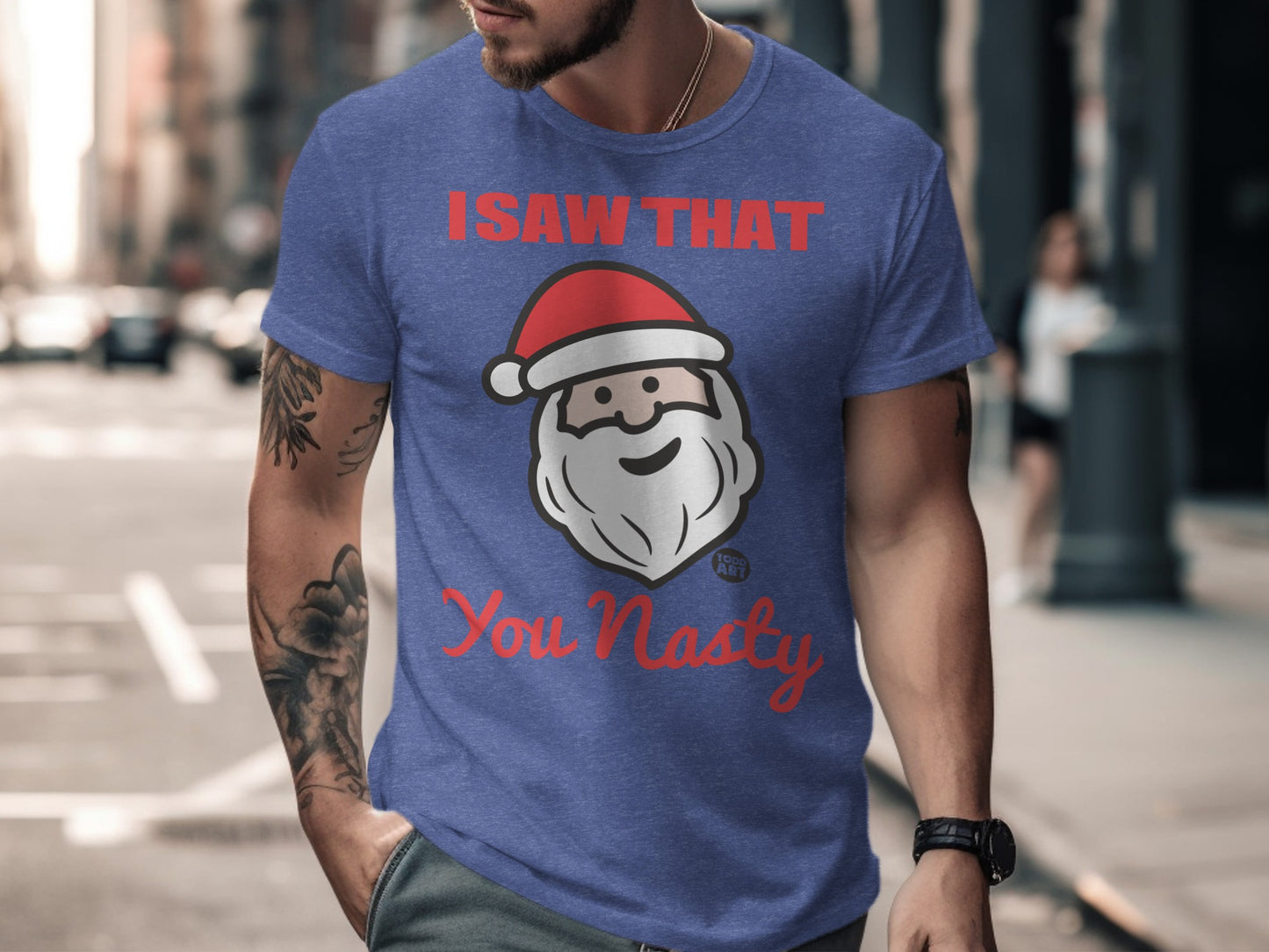ISAW THAT You Nasty Santa Claus Graphic Tee product