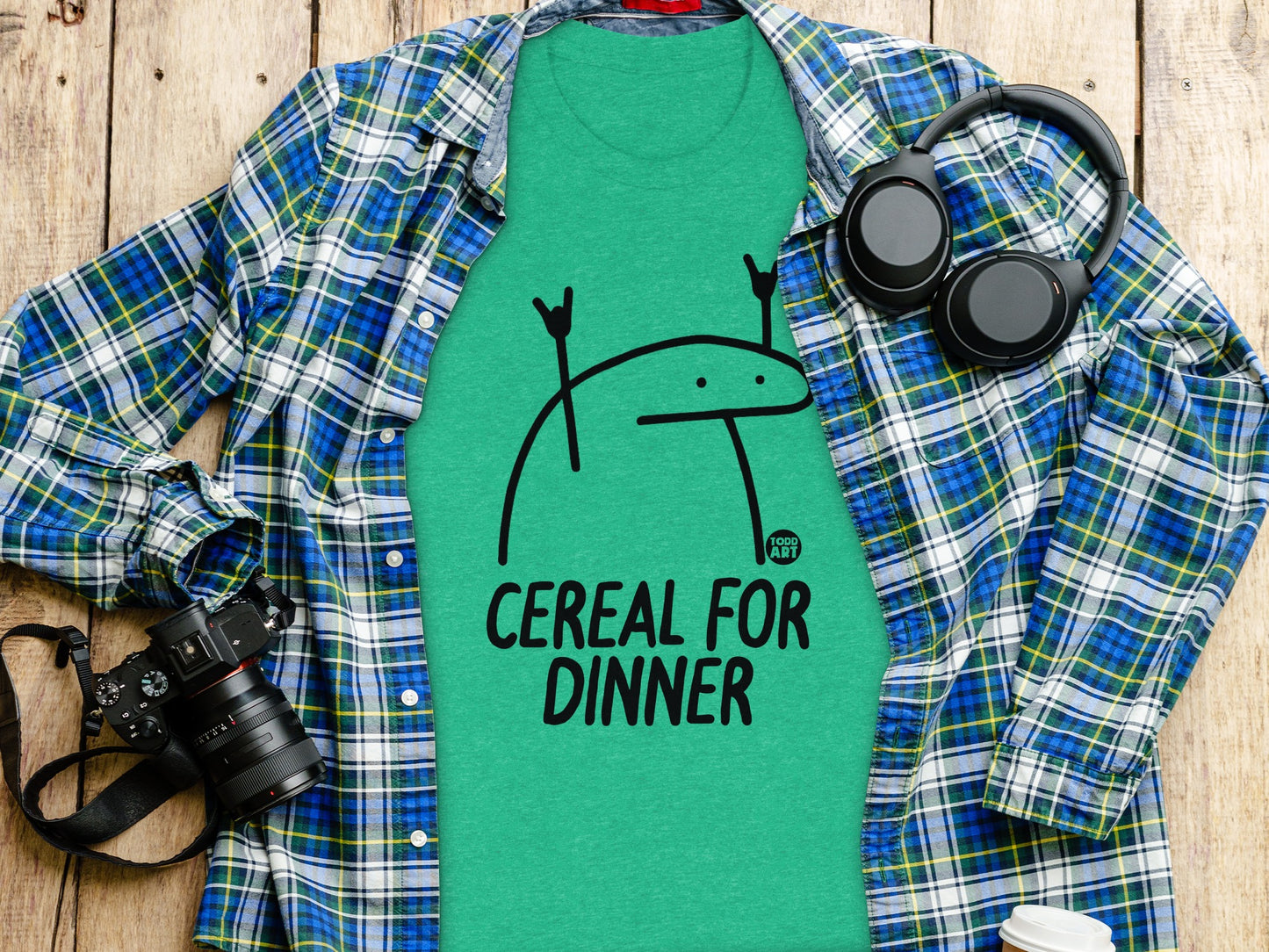 Funny Cereal For Dinner Design T-shirt product